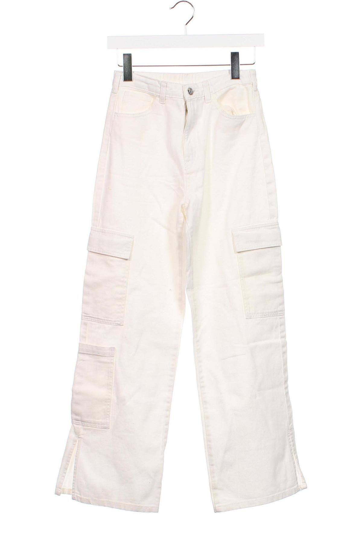 Dziecięce jeansy H&M, Rozmiar 12-13y/ 158-164 cm, Kolor Biały, Cena 73,89 zł