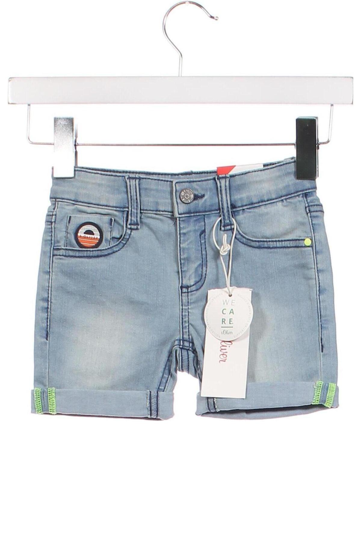 Детски къс панталон S.Oliver, Размер 2-3y/ 98-104 см, Цвят Син, Цена 51,00 лв.