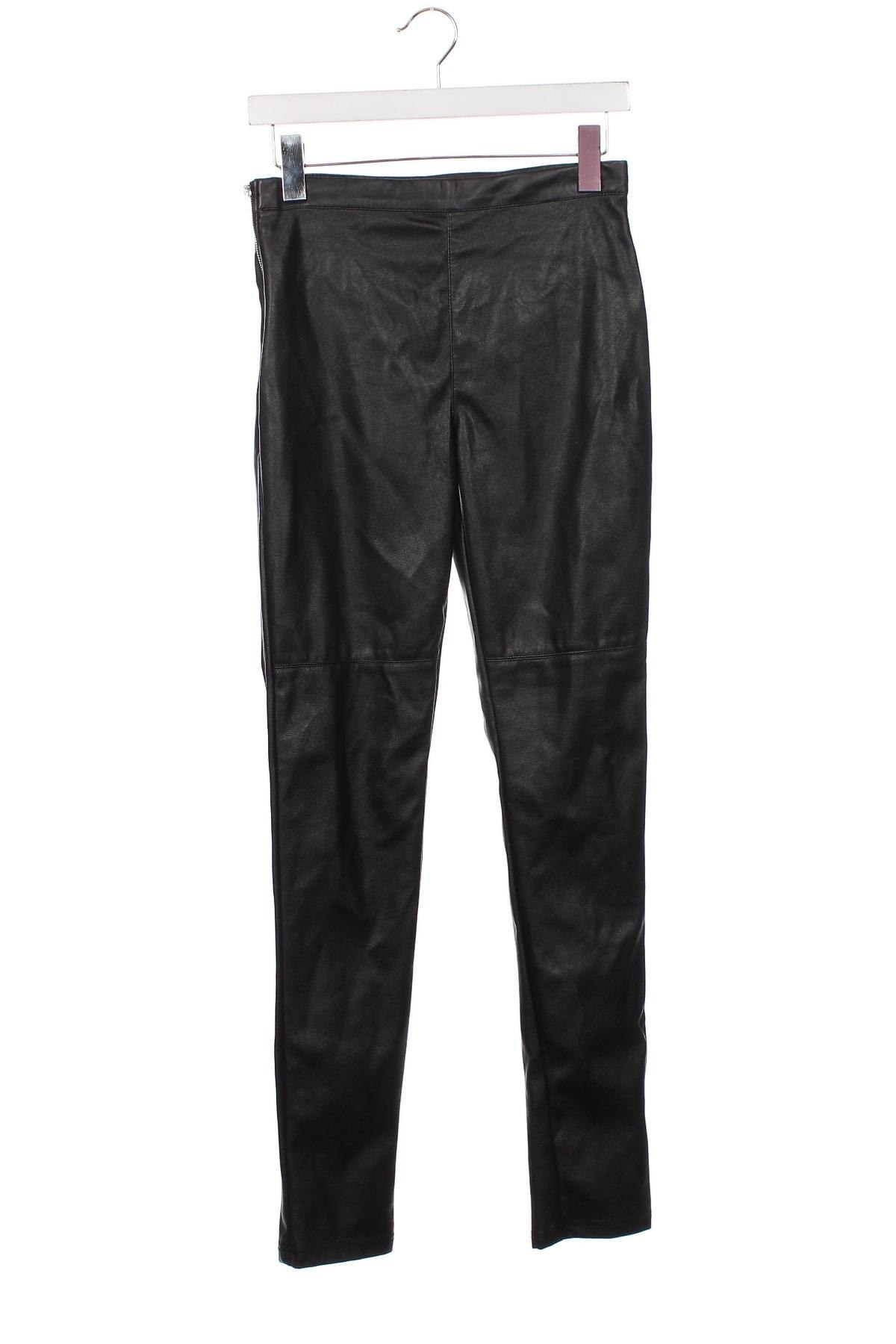 Pantaloni din piele, de copii H&M, Mărime 14-15y/ 168-170 cm, Culoare Negru, Preț 10,36 Lei