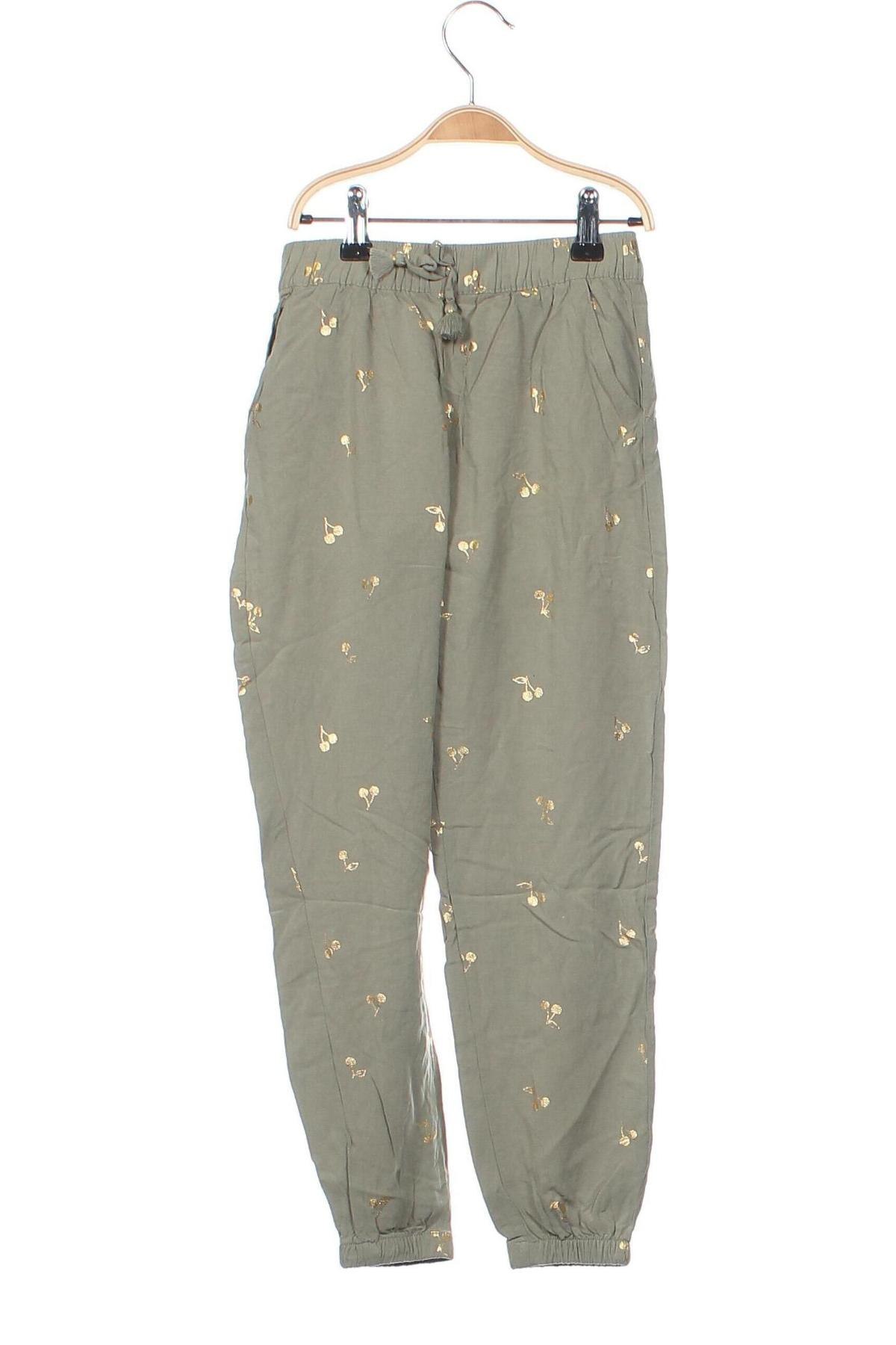 Детски панталон H&M, Размер 8-9y/ 134-140 см, Цвят Зелен, Цена 21,00 лв.