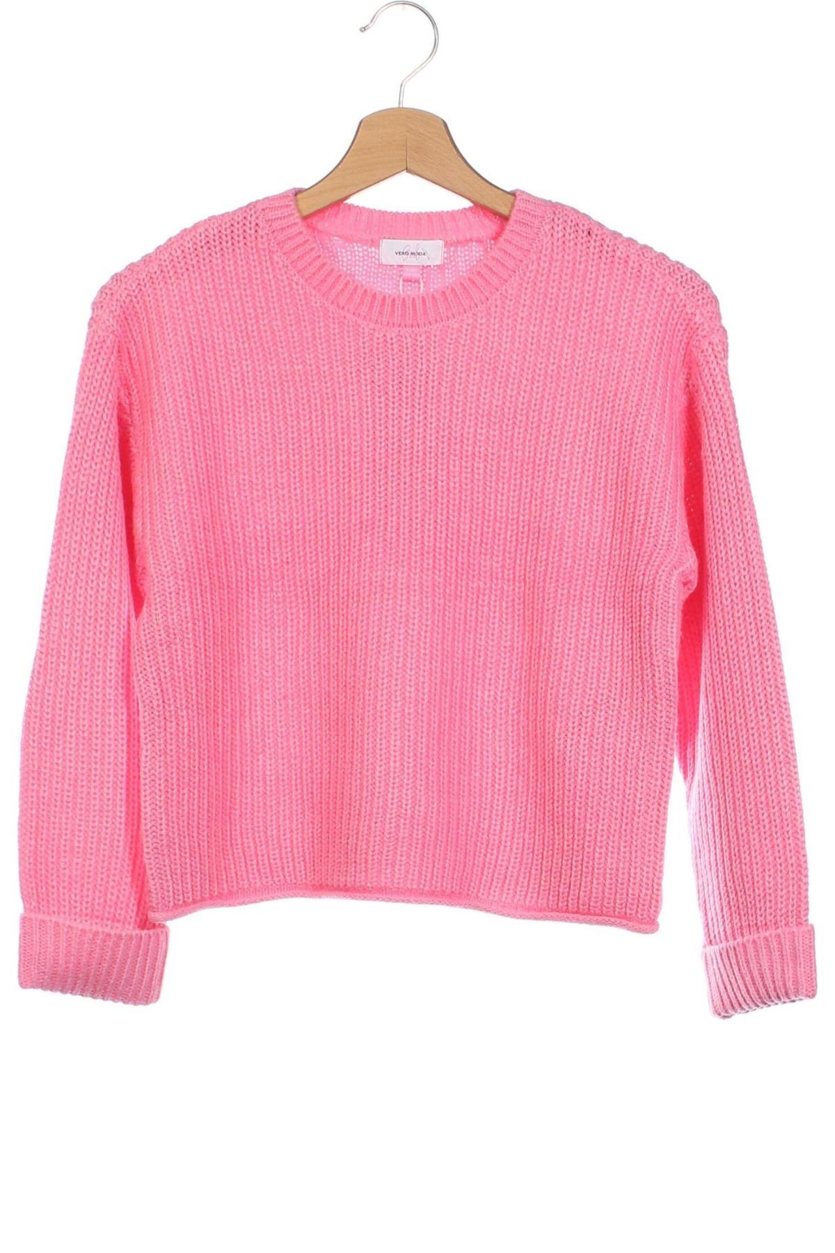 Dziecięcy sweter Vero Moda, Rozmiar 8-9y/ 134-140 cm, Kolor Różowy, Cena 61,31 zł