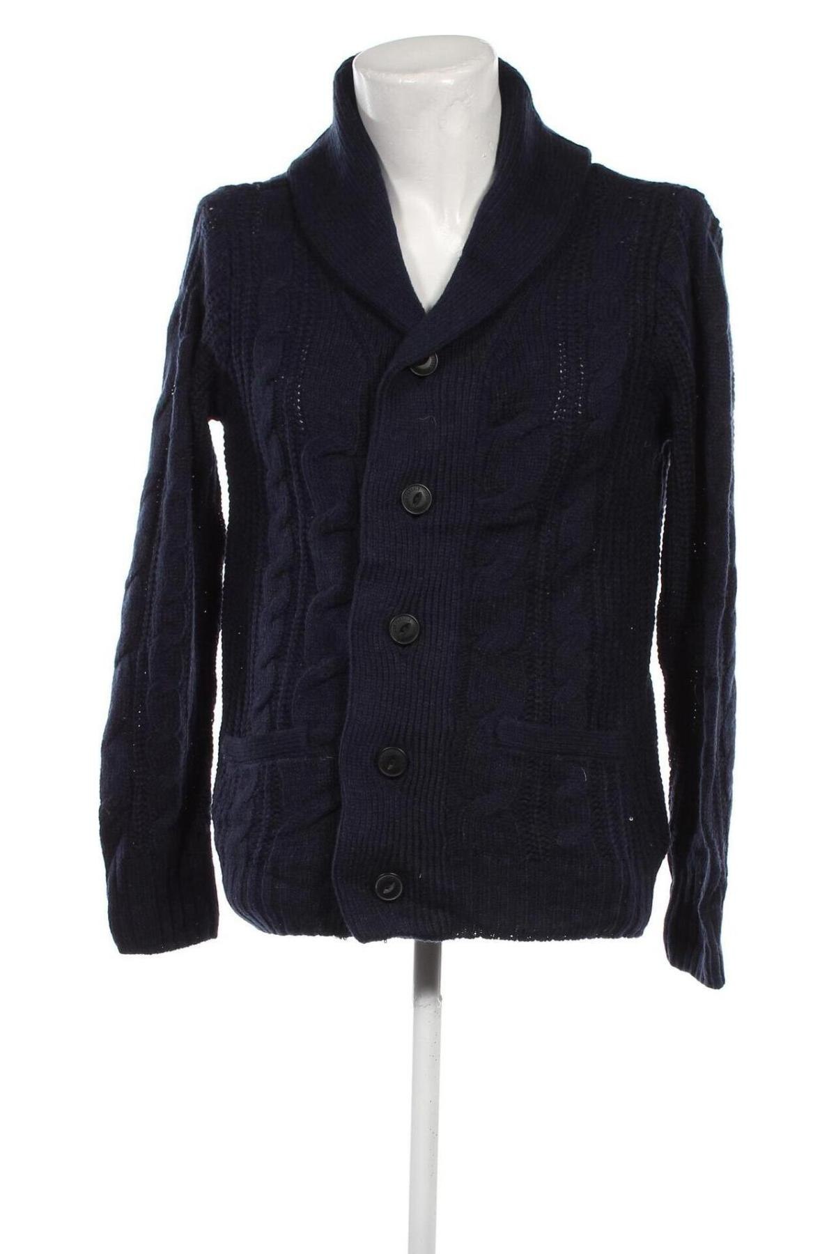 Herren Strickjacke Jean Pascale, Größe M, Farbe Blau, Preis € 6,08