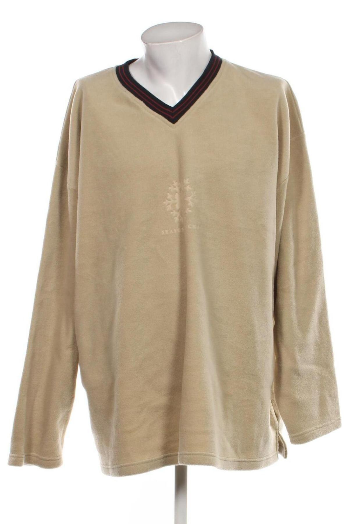 Herren Fleece Shirt Man's World, Größe 5XL, Farbe Beige, Preis € 16,01
