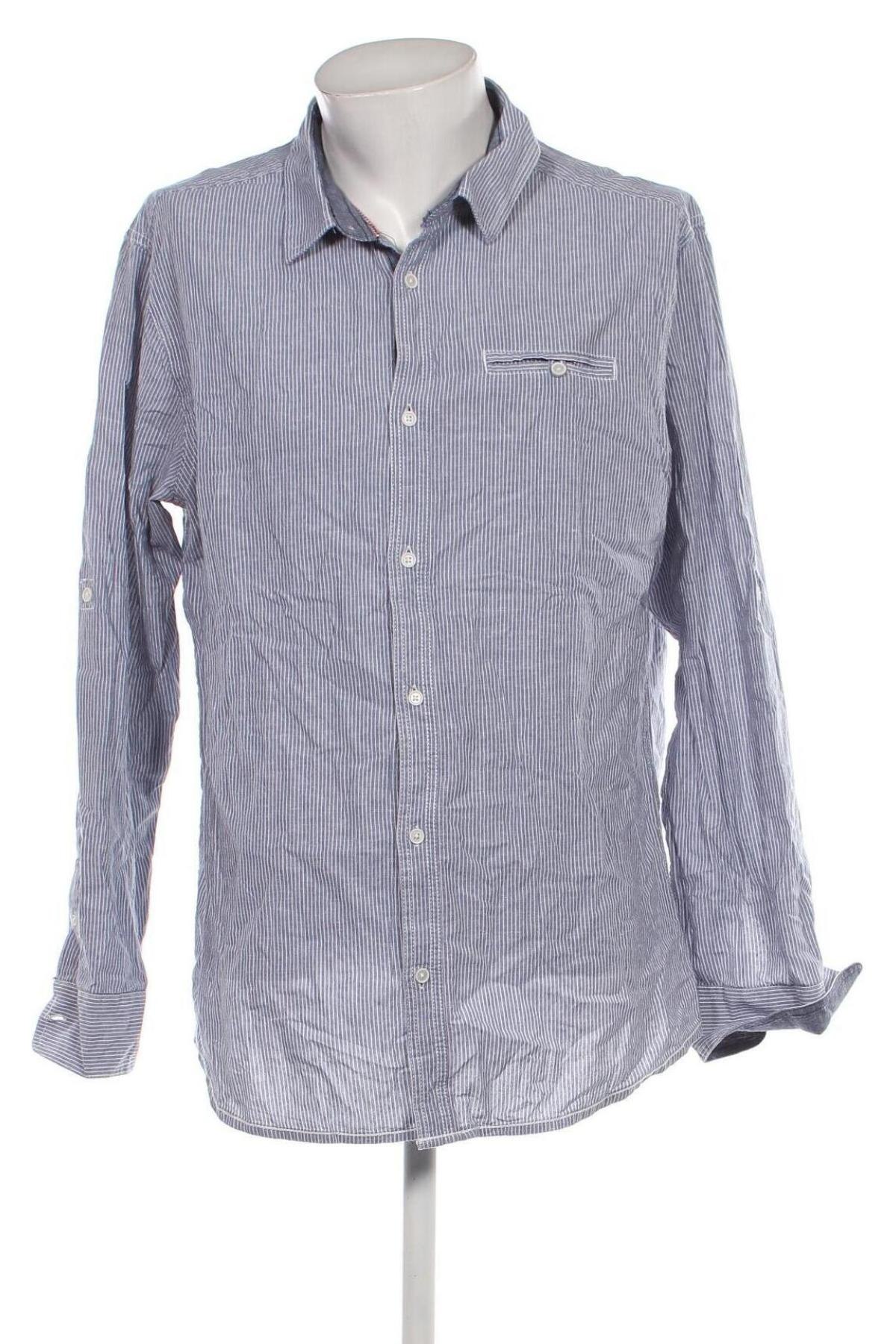 Ανδρικό πουκάμισο, Μέγεθος 3XL, Χρώμα Μπλέ, Τιμή 17,40 €