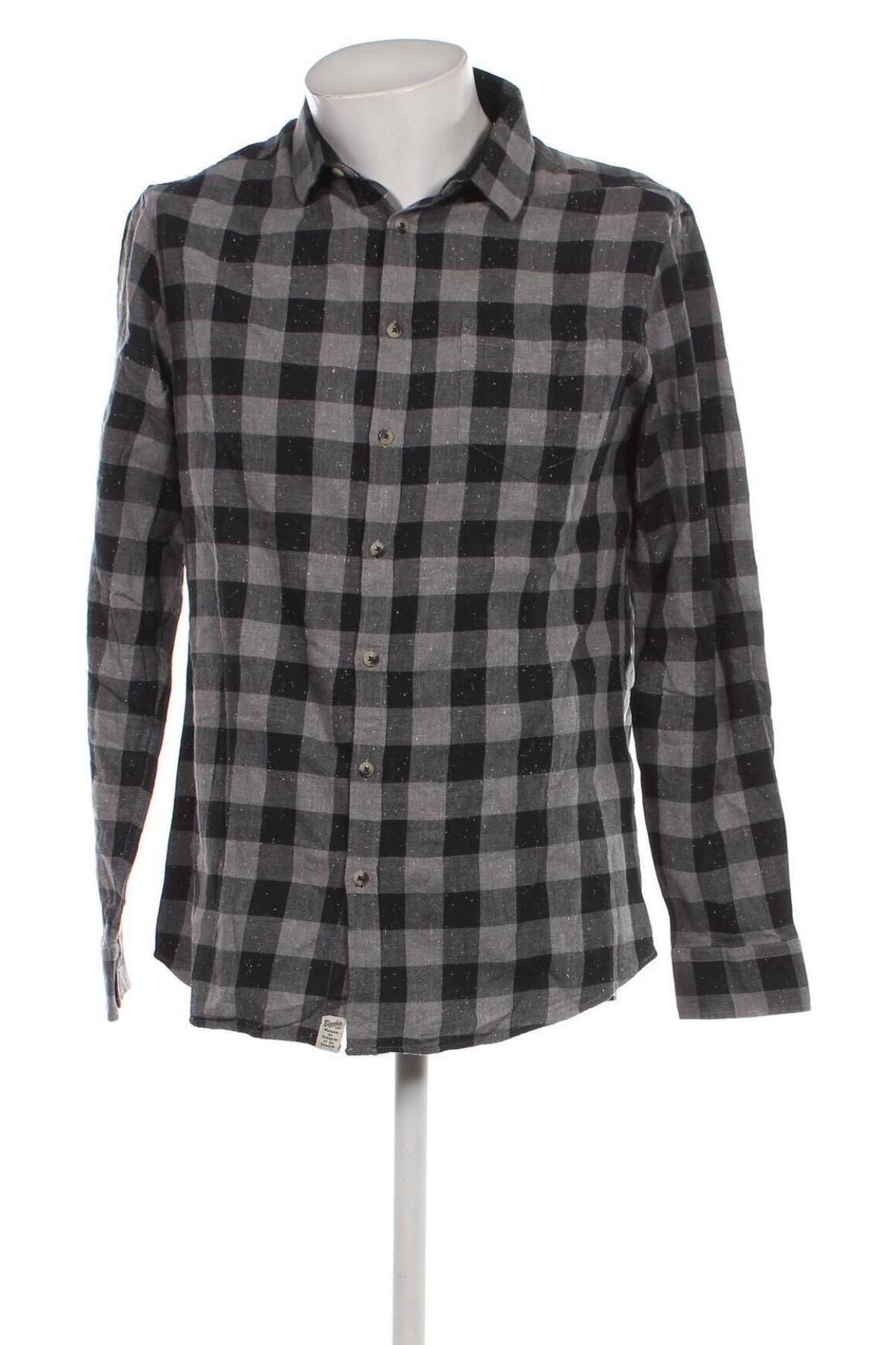 Ανδρικό πουκάμισο Bizzbee, Μέγεθος L, Χρώμα Γκρί, Τιμή 17,94 €