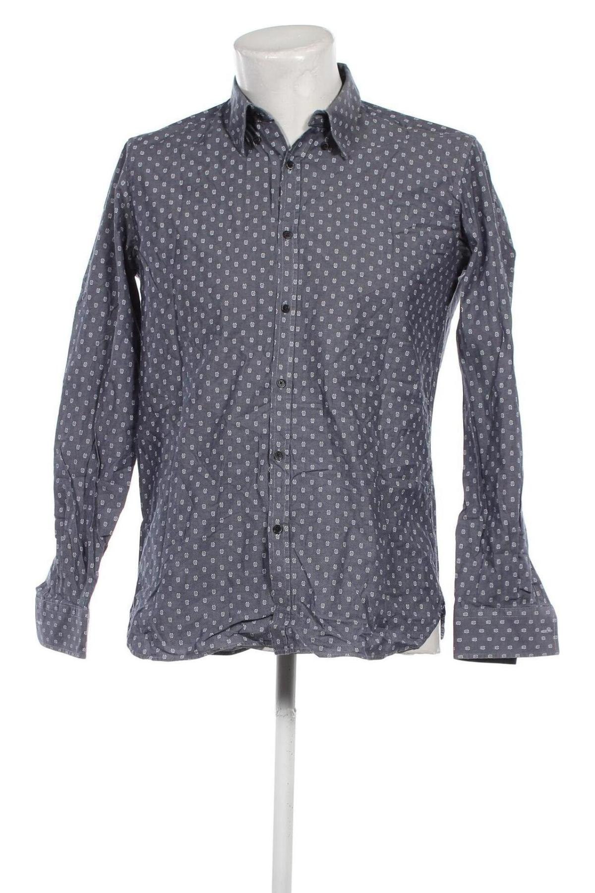 Ανδρικό πουκάμισο DR&N, Μέγεθος L, Χρώμα Μπλέ, Τιμή 4,84 €