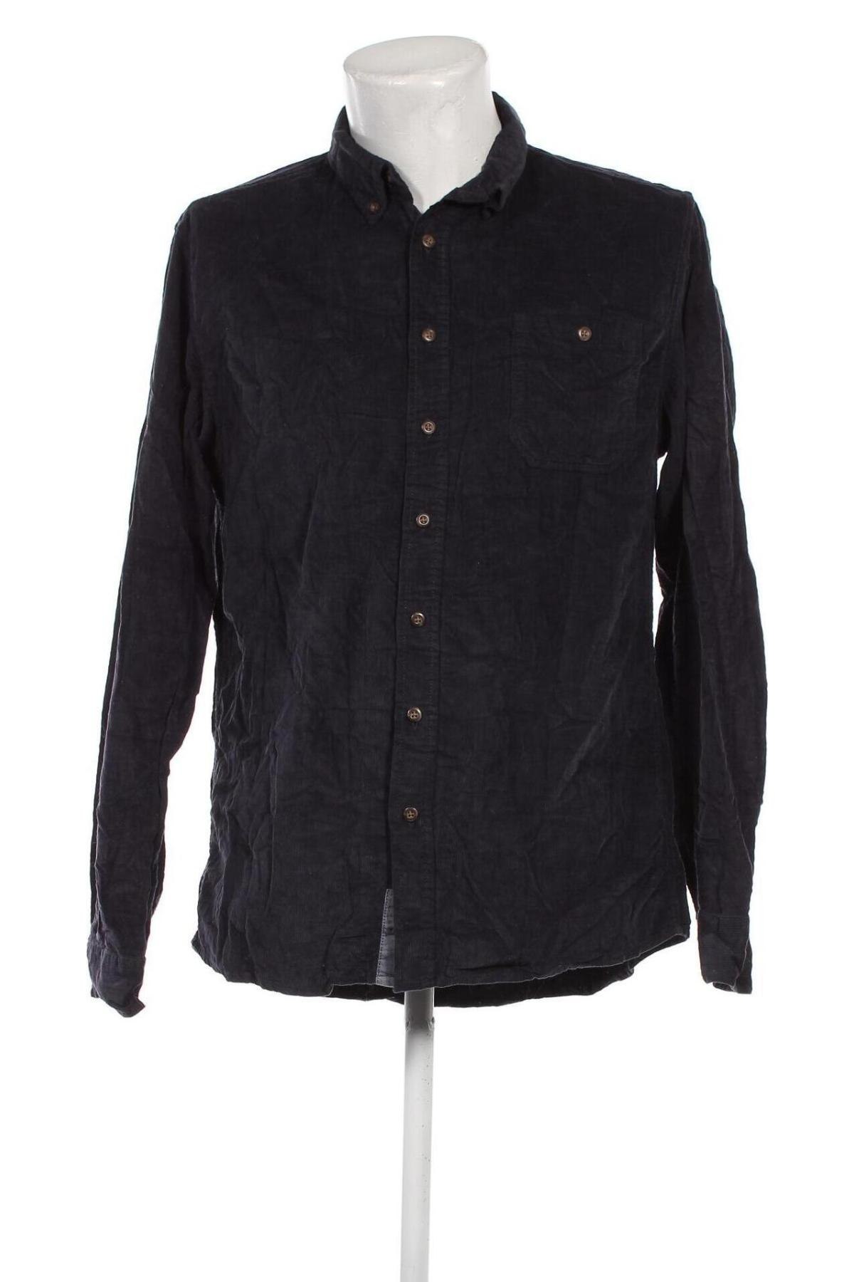 Ανδρικό πουκάμισο Dressmann, Μέγεθος L, Χρώμα Μπλέ, Τιμή 7,15 €
