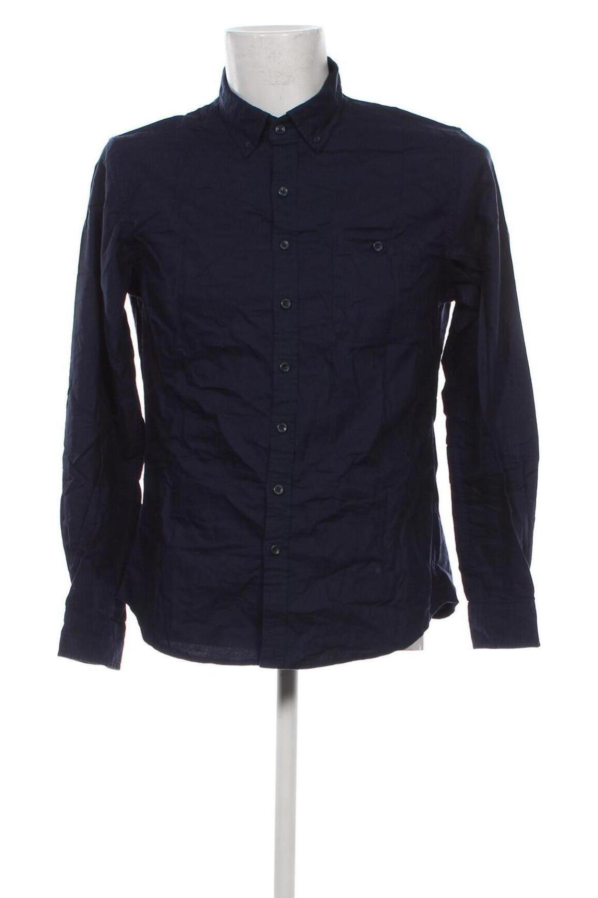 Ανδρικό πουκάμισο Dressmann, Μέγεθος L, Χρώμα Μπλέ, Τιμή 10,30 €
