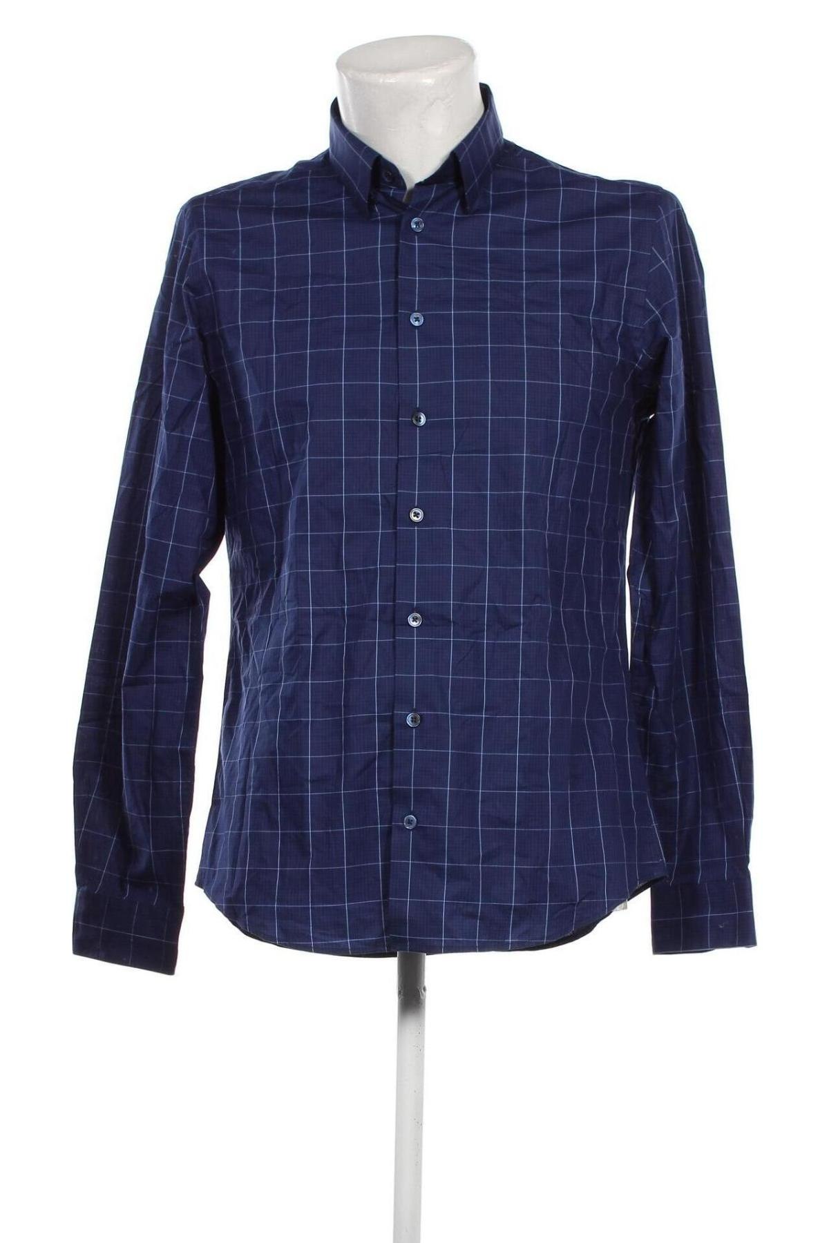 Ανδρικό πουκάμισο Dressmann, Μέγεθος M, Χρώμα Μπλέ, Τιμή 4,00 €