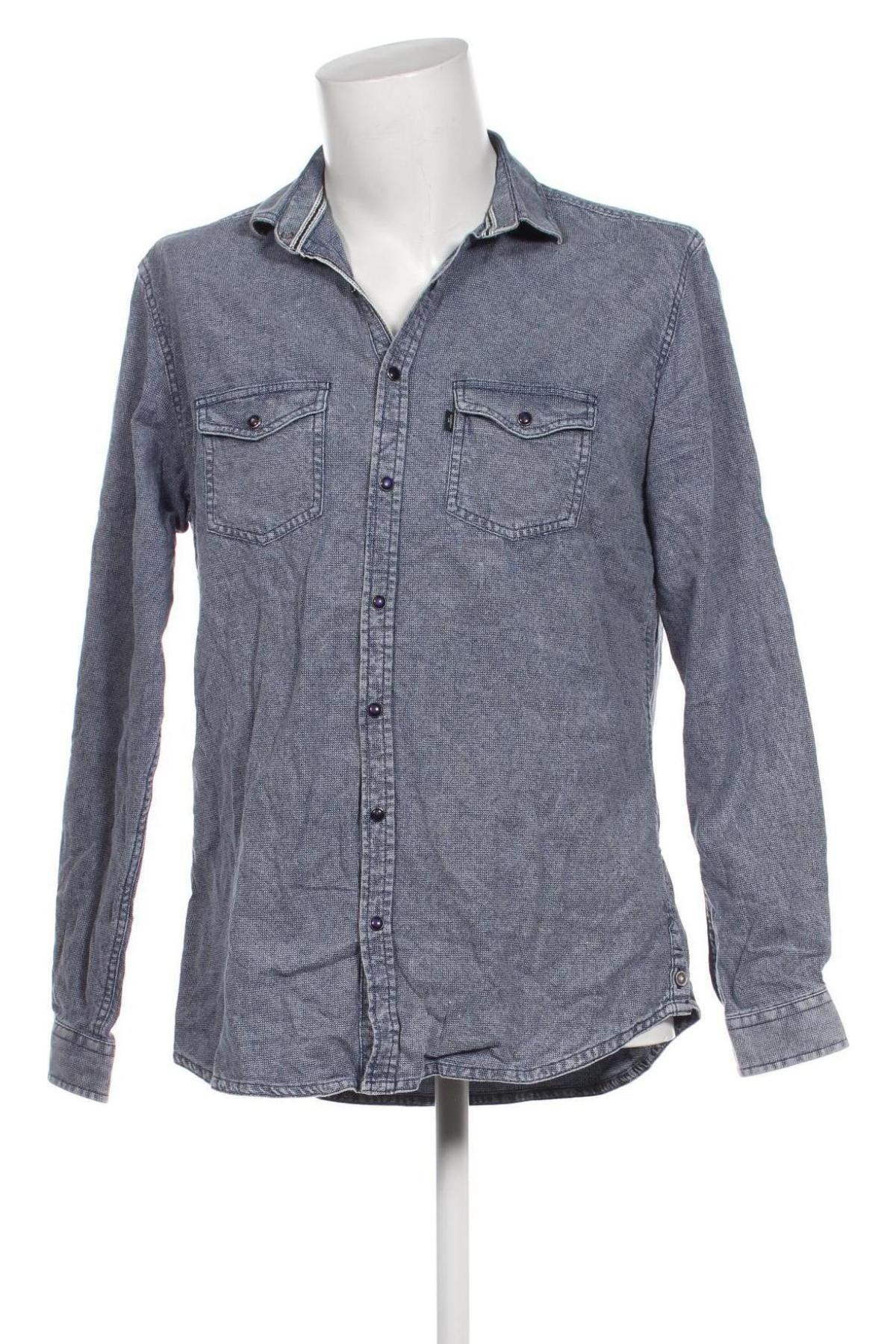Ανδρικό πουκάμισο Engbers, Μέγεθος L, Χρώμα Μπλέ, Τιμή 33,00 €