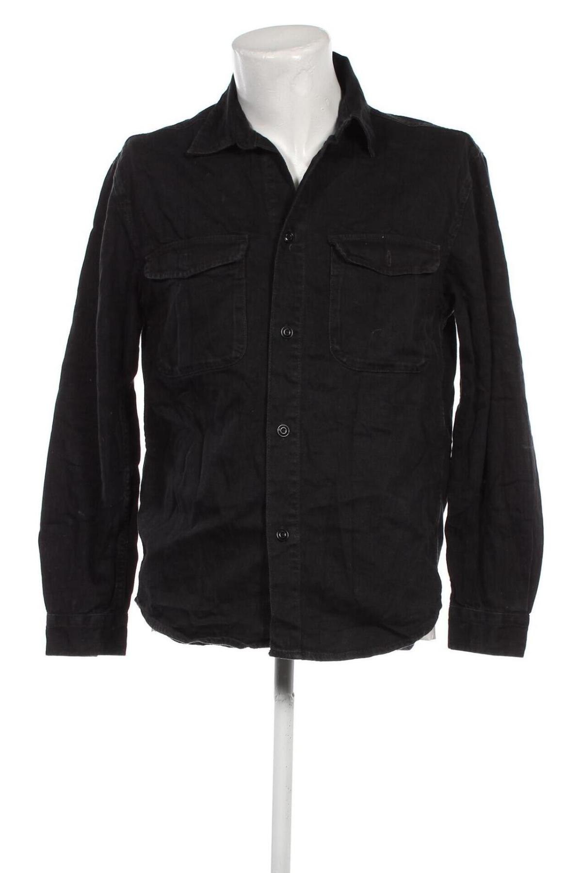 Ανδρικό πουκάμισο H&M, Μέγεθος M, Χρώμα Μαύρο, Τιμή 17,94 €