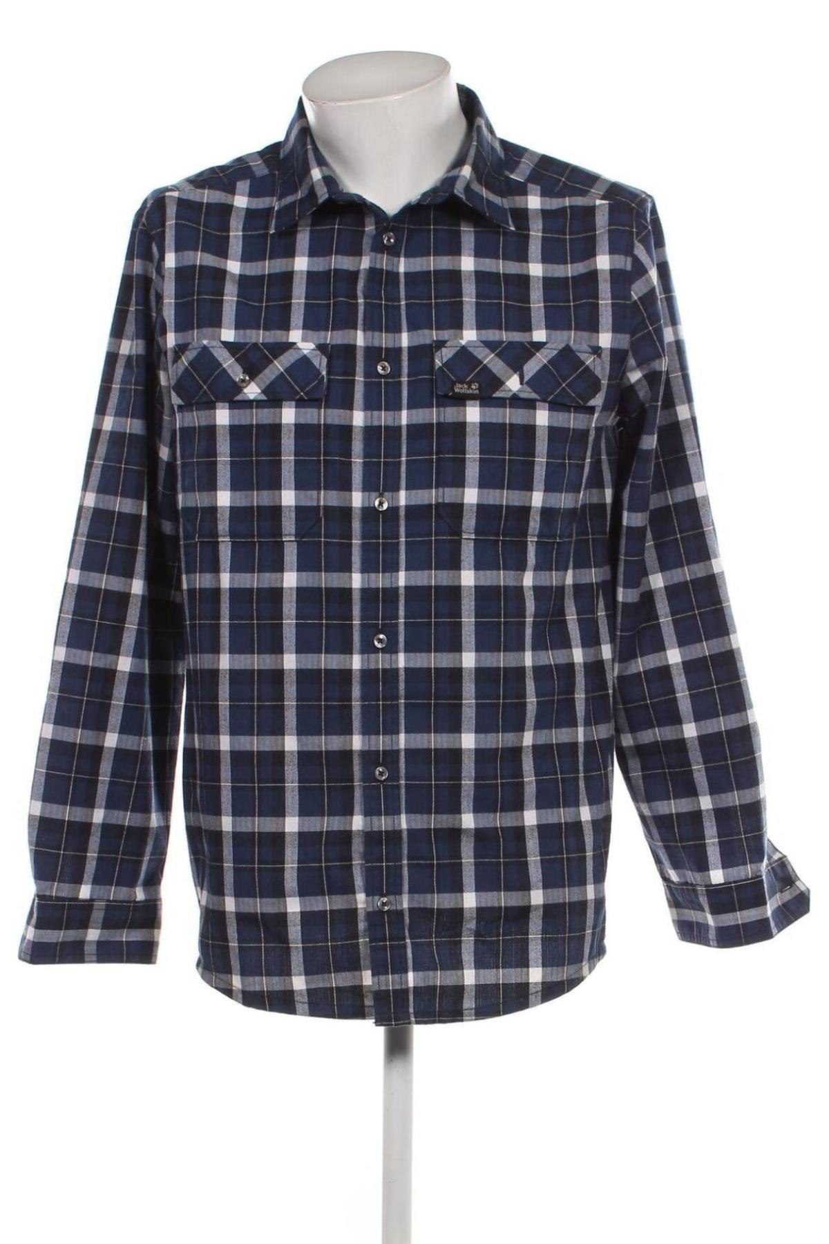 Ανδρικό πουκάμισο Jack Wolfskin, Μέγεθος L, Χρώμα Μπλέ, Τιμή 28,92 €