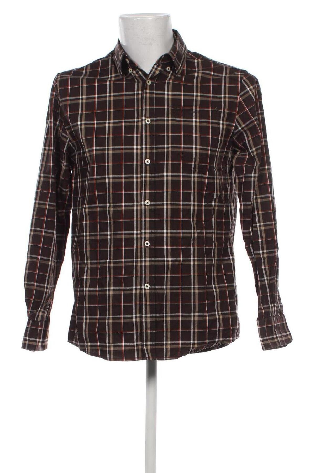 Ανδρικό πουκάμισο Jbc, Μέγεθος M, Χρώμα Καφέ, Τιμή 3,59 €