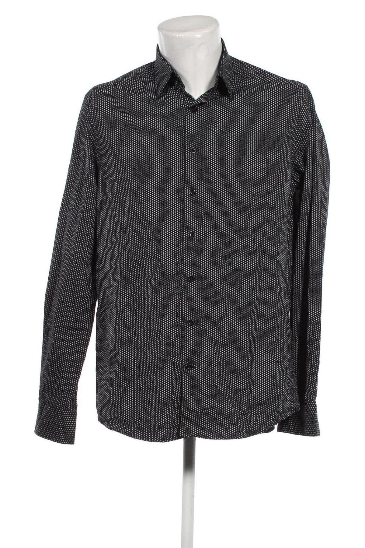 Мъжка риза John Cabot, Размер L, Цвят Черен, Цена 15,66 лв.