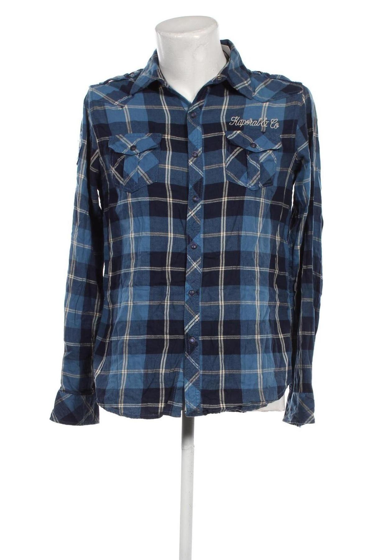 Ανδρικό πουκάμισο Kaporal, Μέγεθος L, Χρώμα Μπλέ, Τιμή 9,88 €