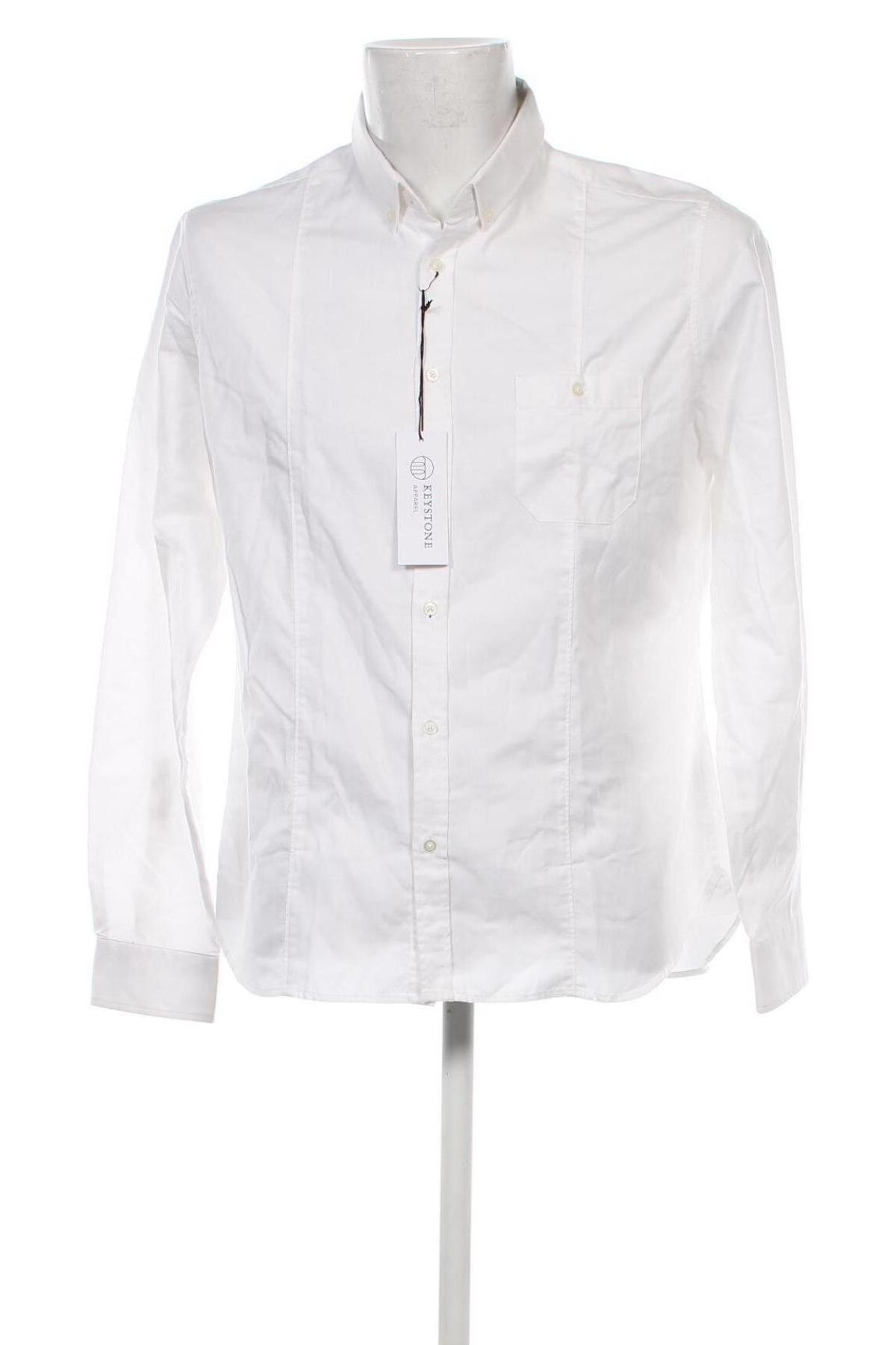 Мъжка риза Keystone, Размер L, Цвят Бял, Цена 77,00 лв.