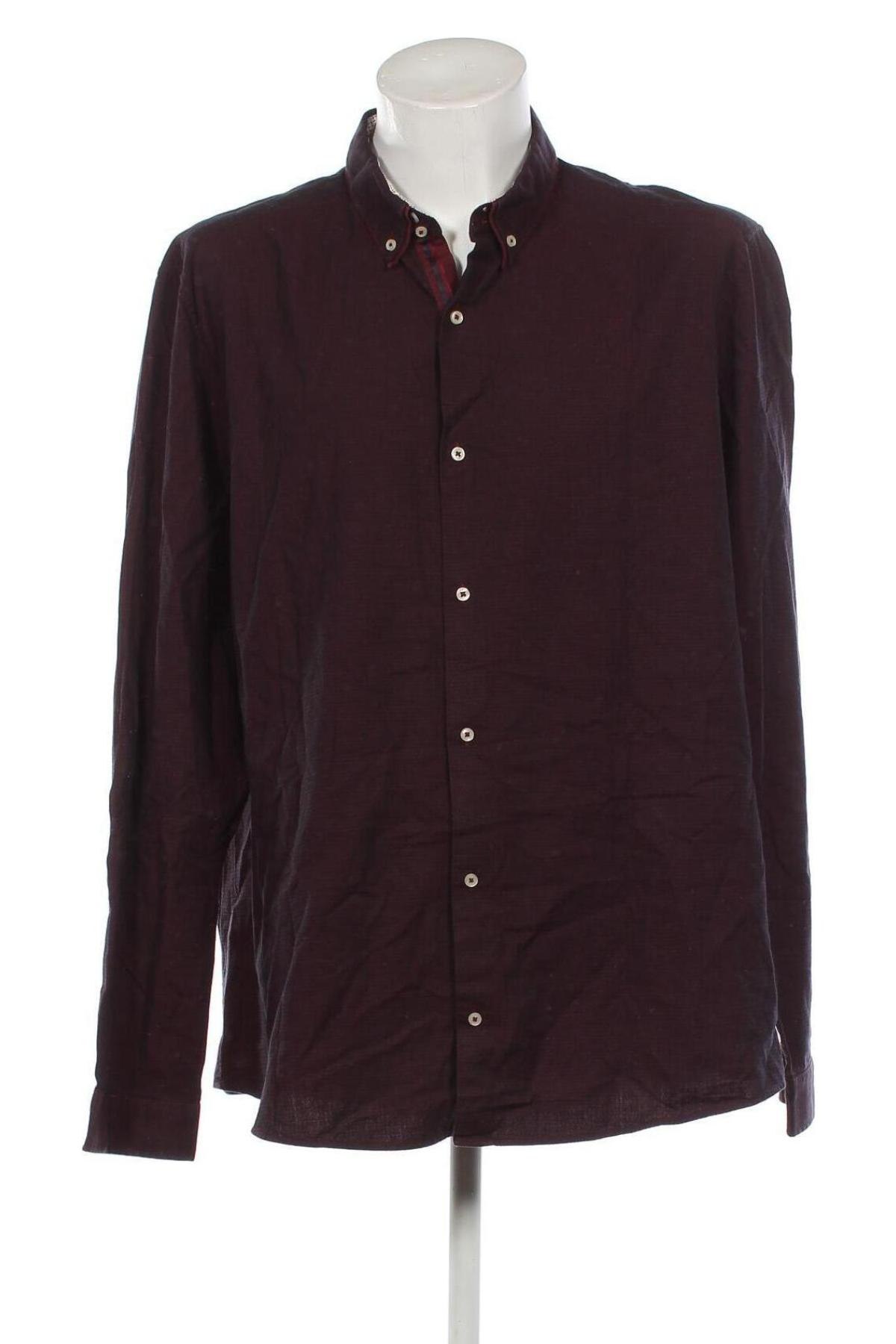 Ανδρικό πουκάμισο Next, Μέγεθος 4XL, Χρώμα Κόκκινο, Τιμή 15,14 €