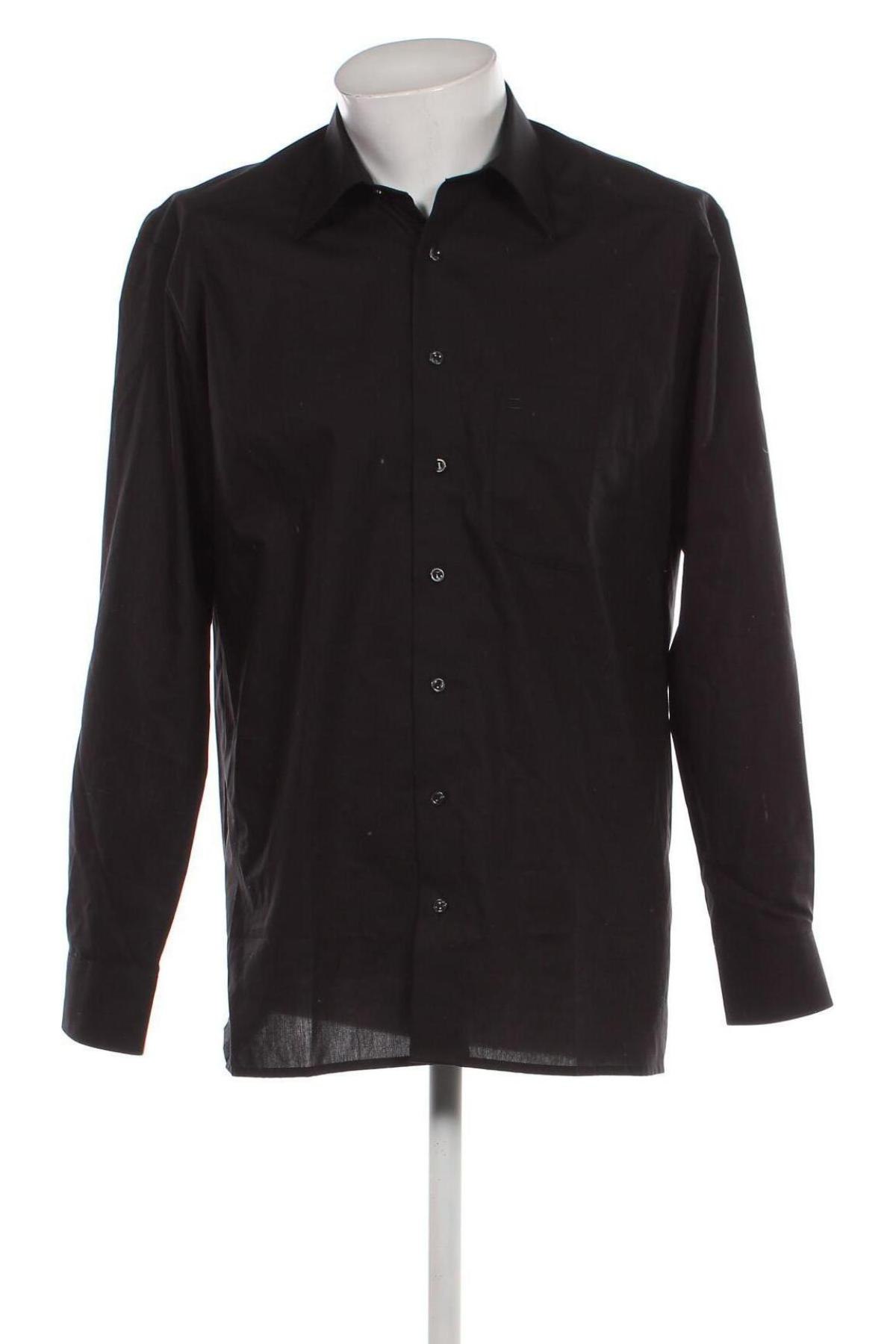 Ανδρικό πουκάμισο Olymp, Μέγεθος M, Χρώμα Μαύρο, Τιμή 15,68 €