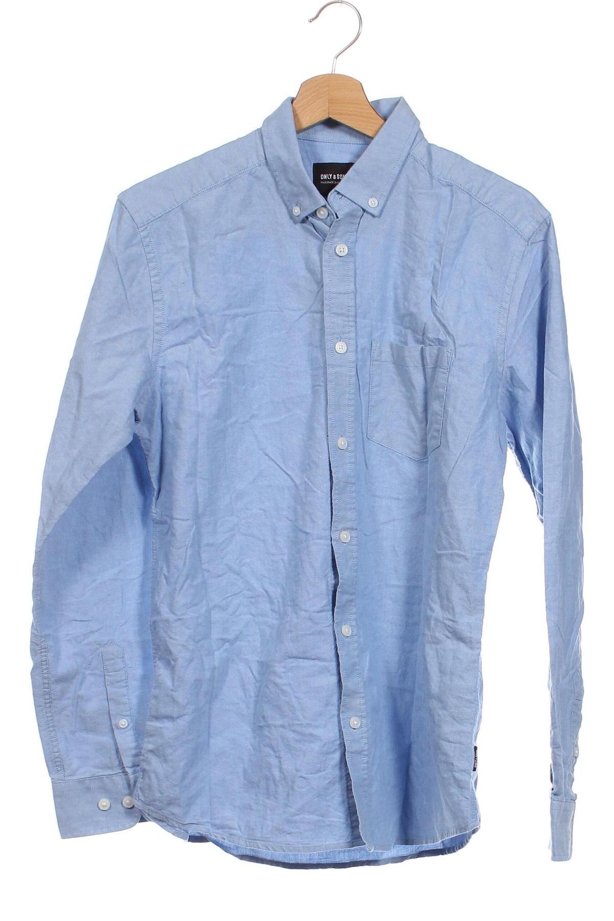 Pánska košeľa  Only & Sons, Veľkosť M, Farba Modrá, Cena  3,45 €