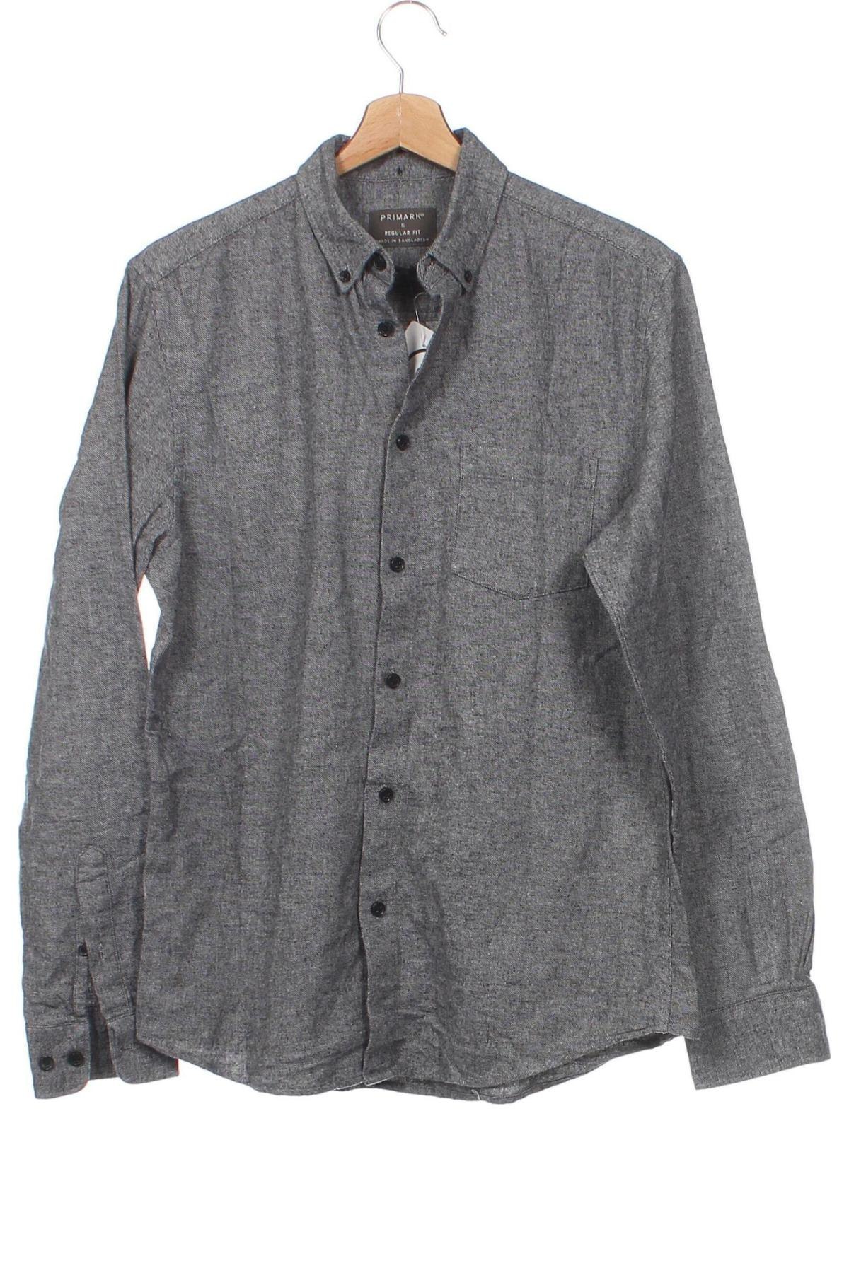 Herrenhemd Primark, Größe S, Farbe Grau, Preis € 3,03