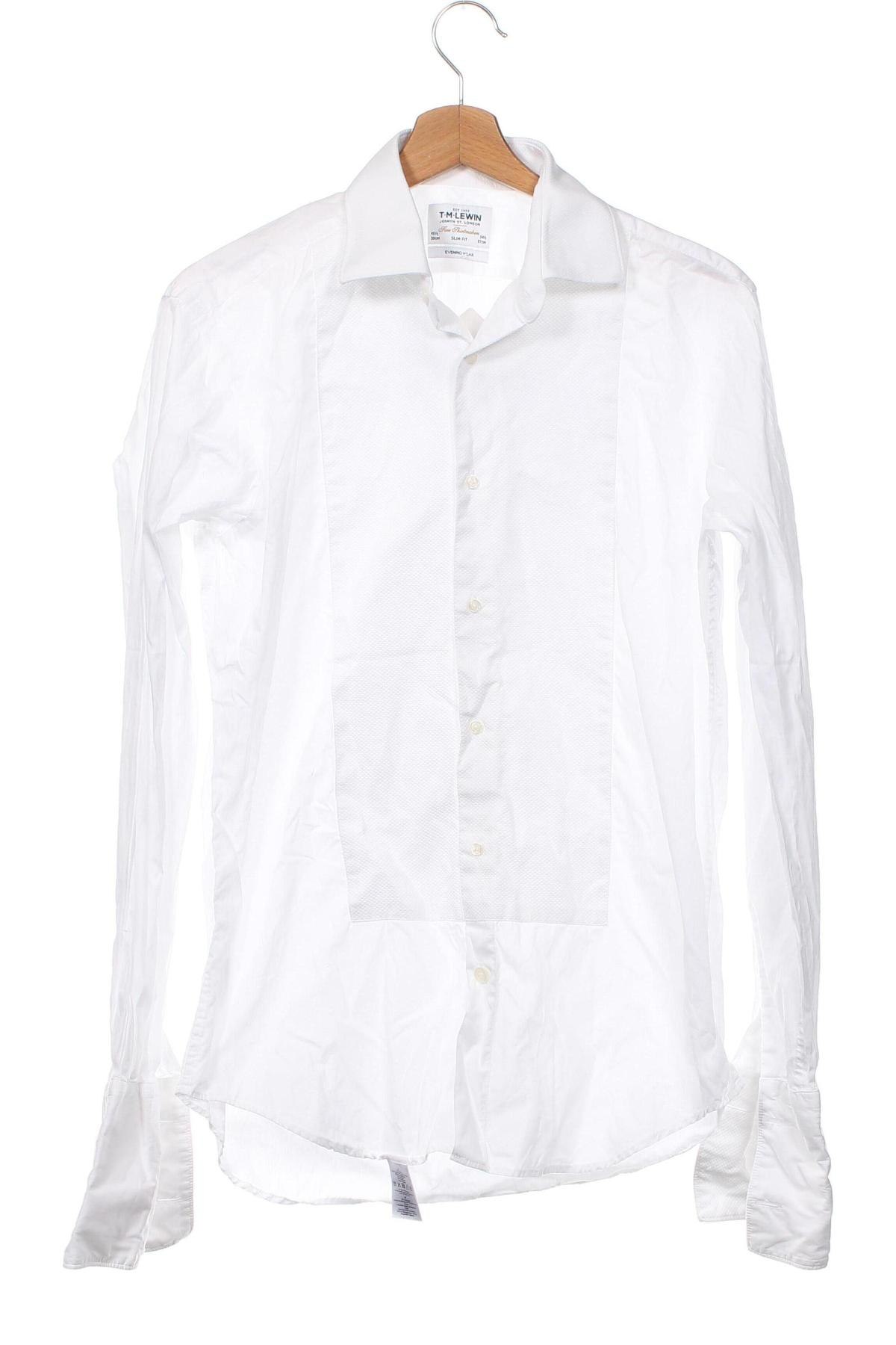 Мъжка риза T.M.Lewin, Размер M, Цвят Бял, Цена 26,16 лв.