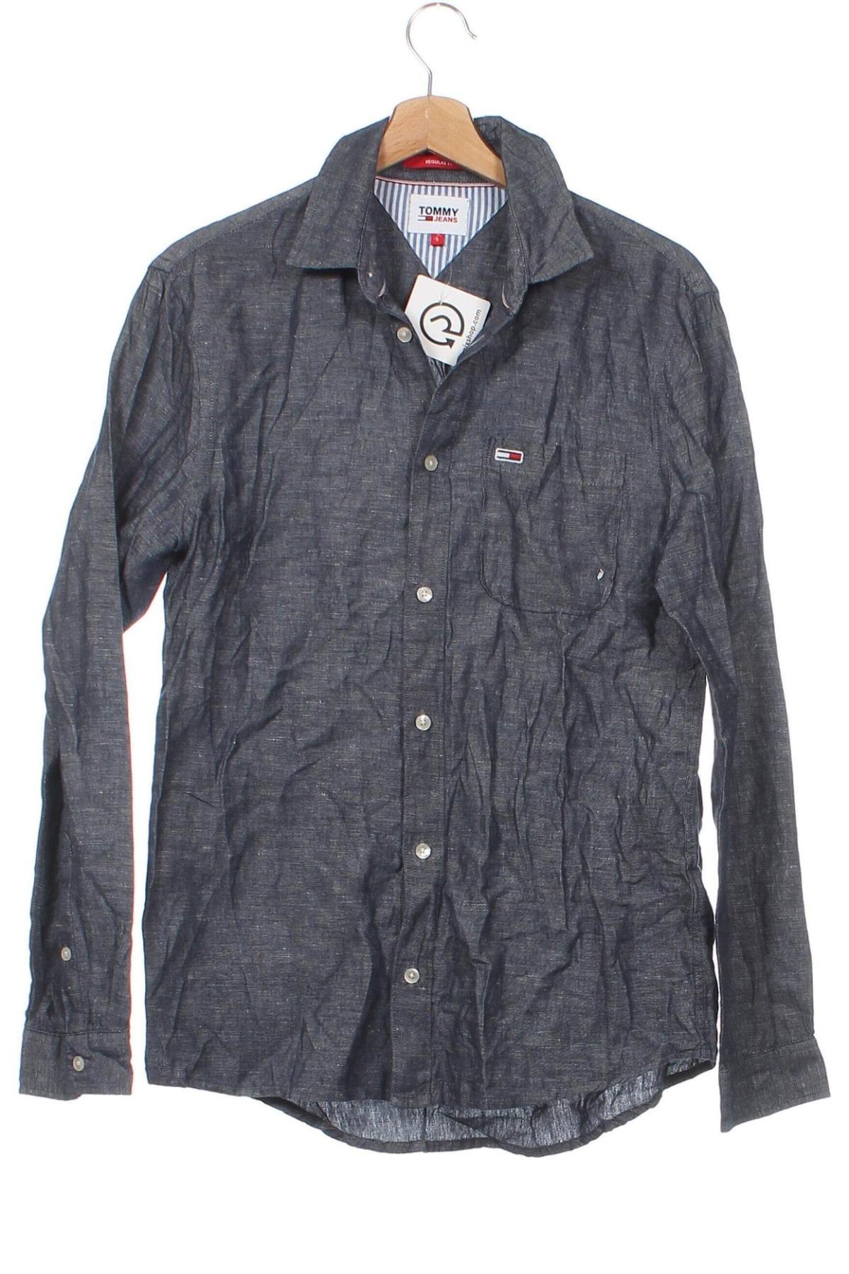 Мъжка риза Tommy Jeans, Размер S, Цвят Син, Цена 27,75 лв.