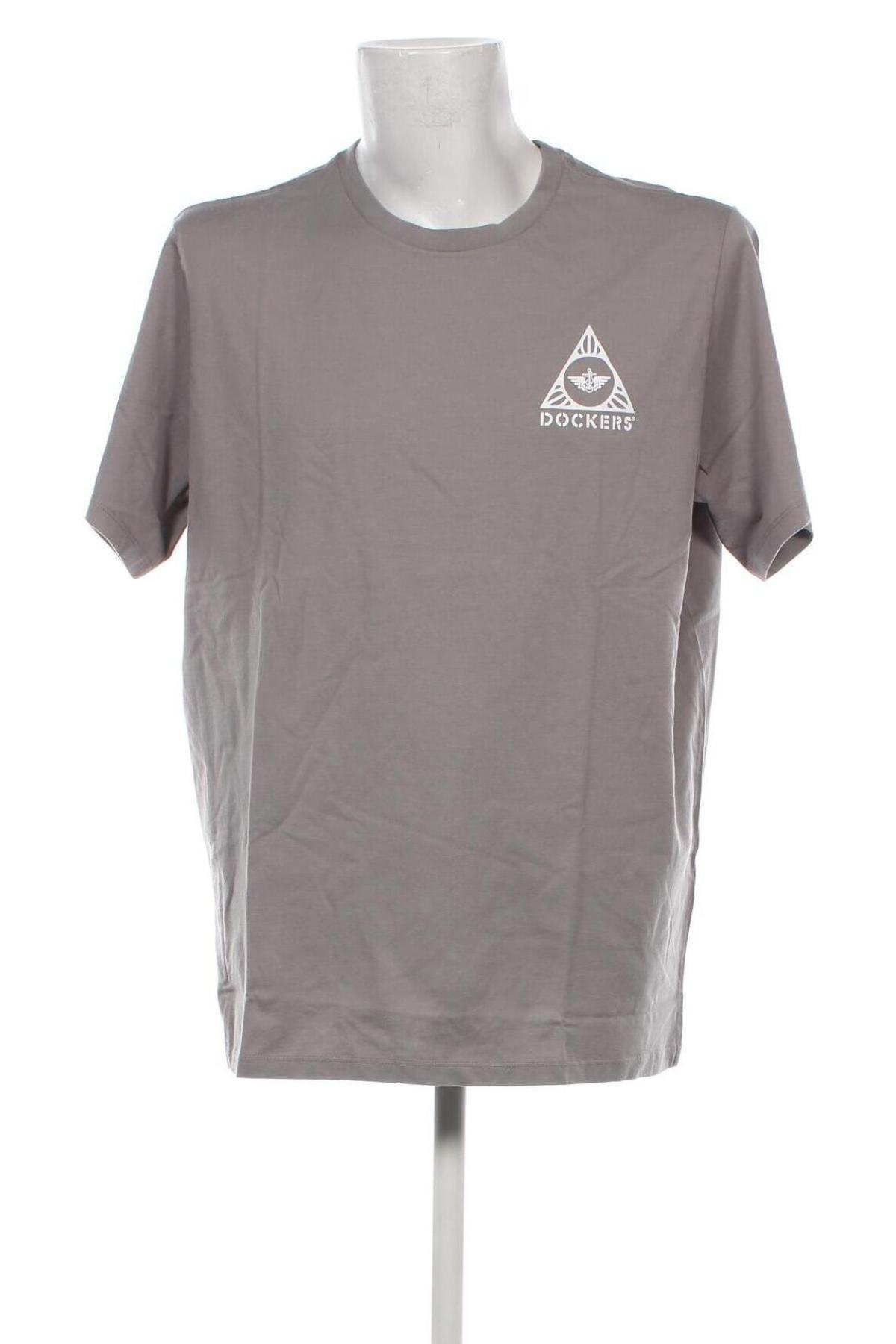 Ανδρικό t-shirt Dockers, Μέγεθος XXL, Χρώμα Γκρί, Τιμή 26,56 €
