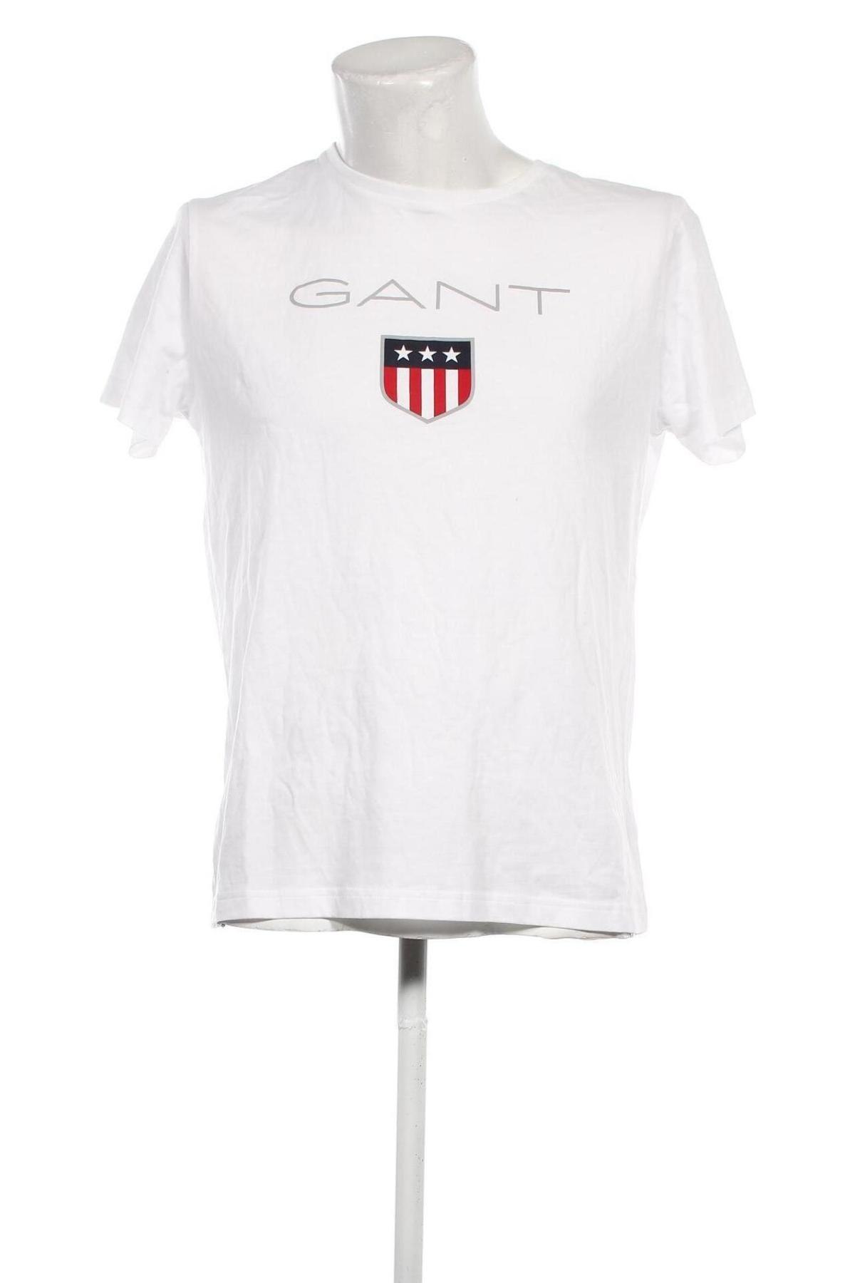 Męski T-shirt Gant, Rozmiar M, Kolor Biały, Cena 191,91 zł