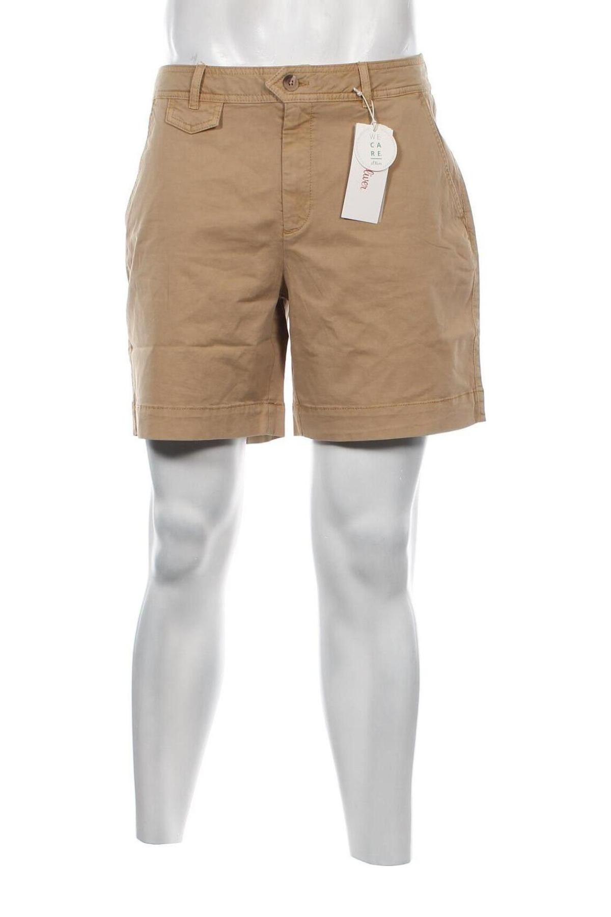 Ανδρικό κοντό παντελόνι S.Oliver, Μέγεθος M, Χρώμα Λευκό, Τιμή 11,19 €