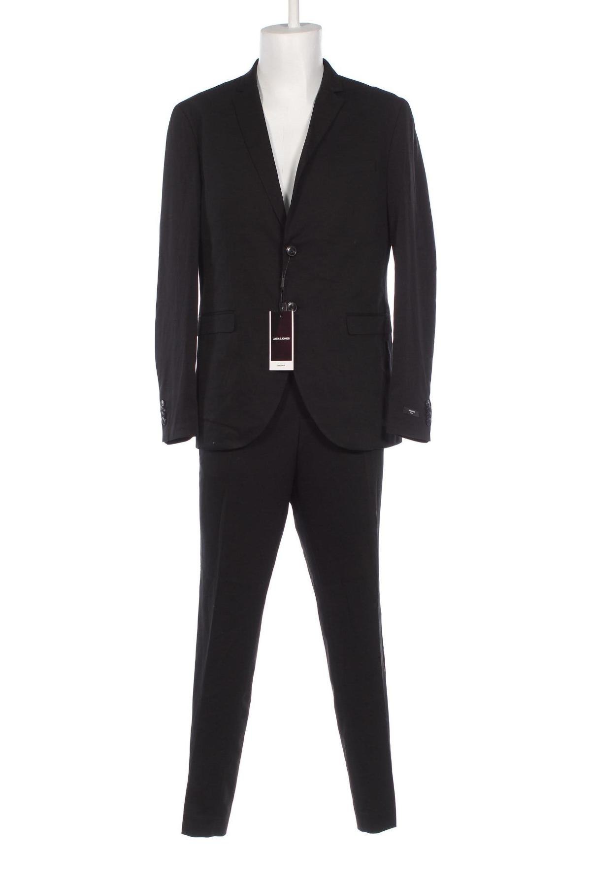 Ανδρικό κοστούμι Jack & Jones, Μέγεθος L, Χρώμα Μαύρο, Τιμή 85,79 €