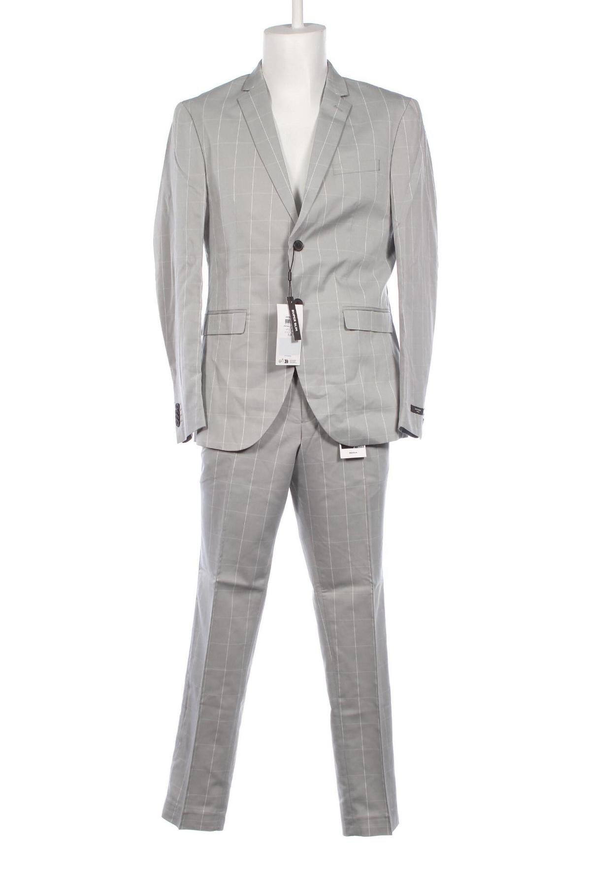Ανδρικό κοστούμι Jack & Jones PREMIUM, Μέγεθος L, Χρώμα Γκρί, Τιμή 96,39 €