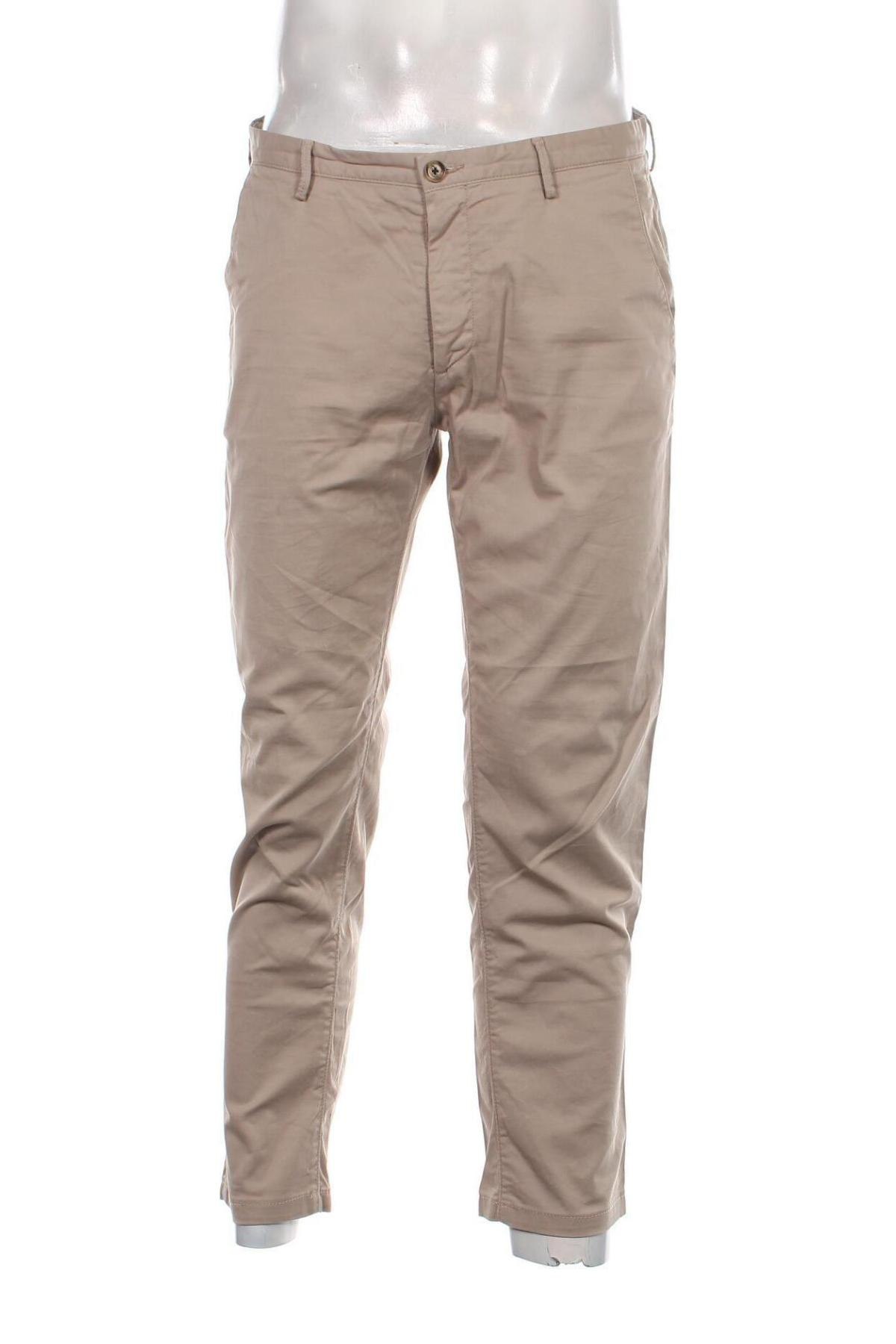 Ανδρικό παντελόνι Hugo Boss, Μέγεθος L, Χρώμα  Μπέζ, Τιμή 41,42 €