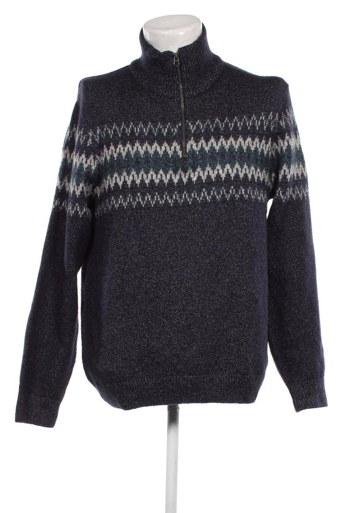 Мъжки пуловер C&A, Размер L, Цвят Син, Цена 7,54 лв.