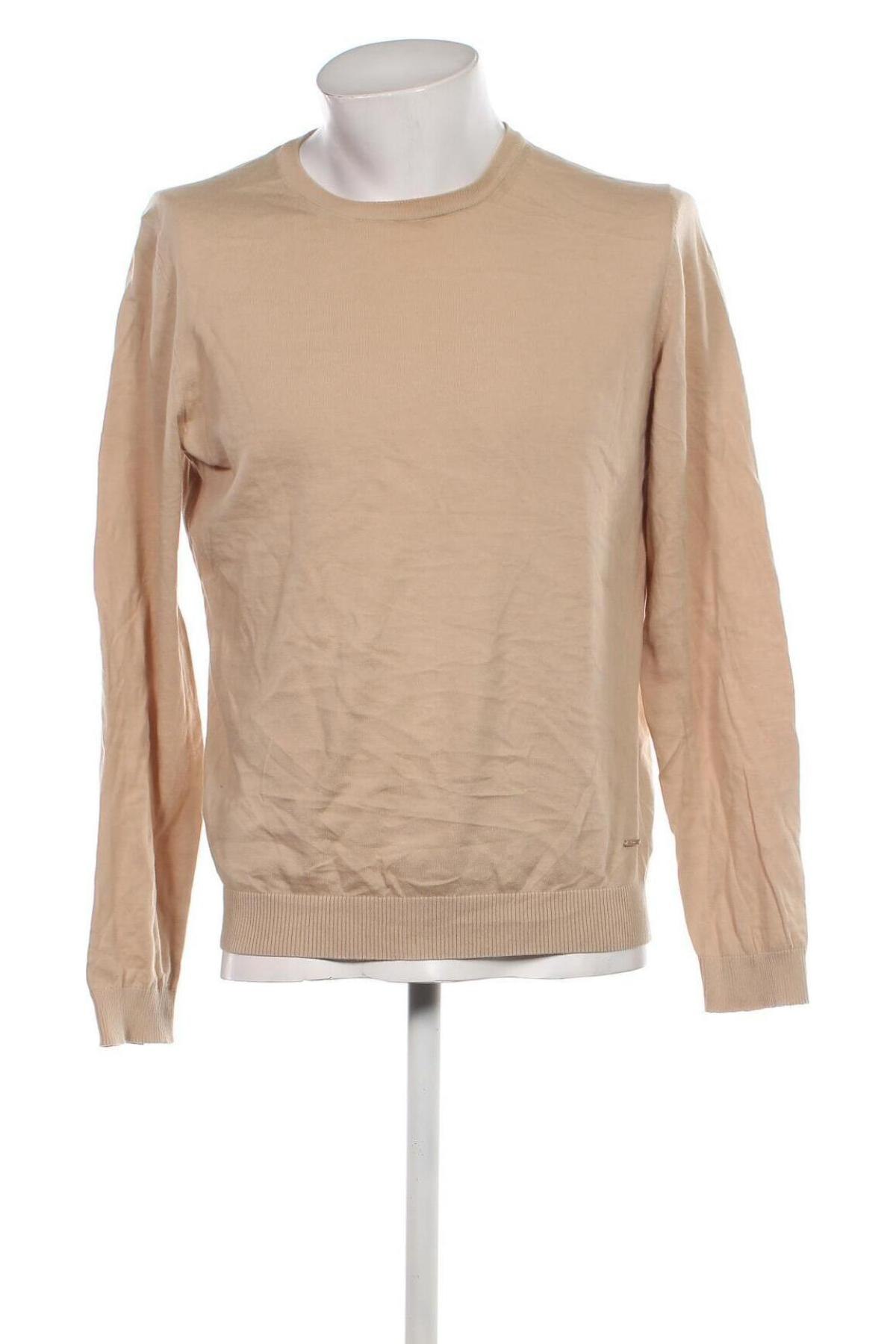 Ανδρικό πουλόβερ Hugo Boss, Μέγεθος L, Χρώμα  Μπέζ, Τιμή 84,74 €