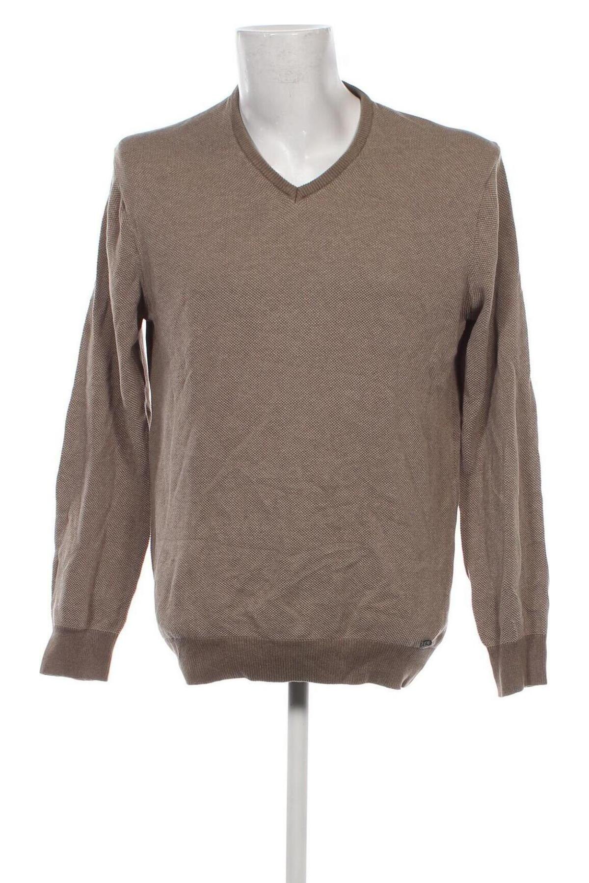 Herrenpullover Jean Carriere, Größe L, Farbe Beige, Preis € 6,99