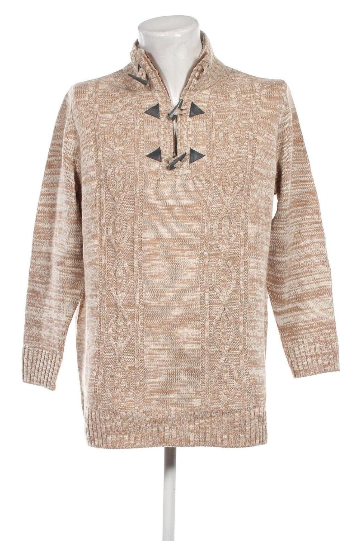 Herrenpullover John Baner, Größe L, Farbe Beige, Preis 6,46 €