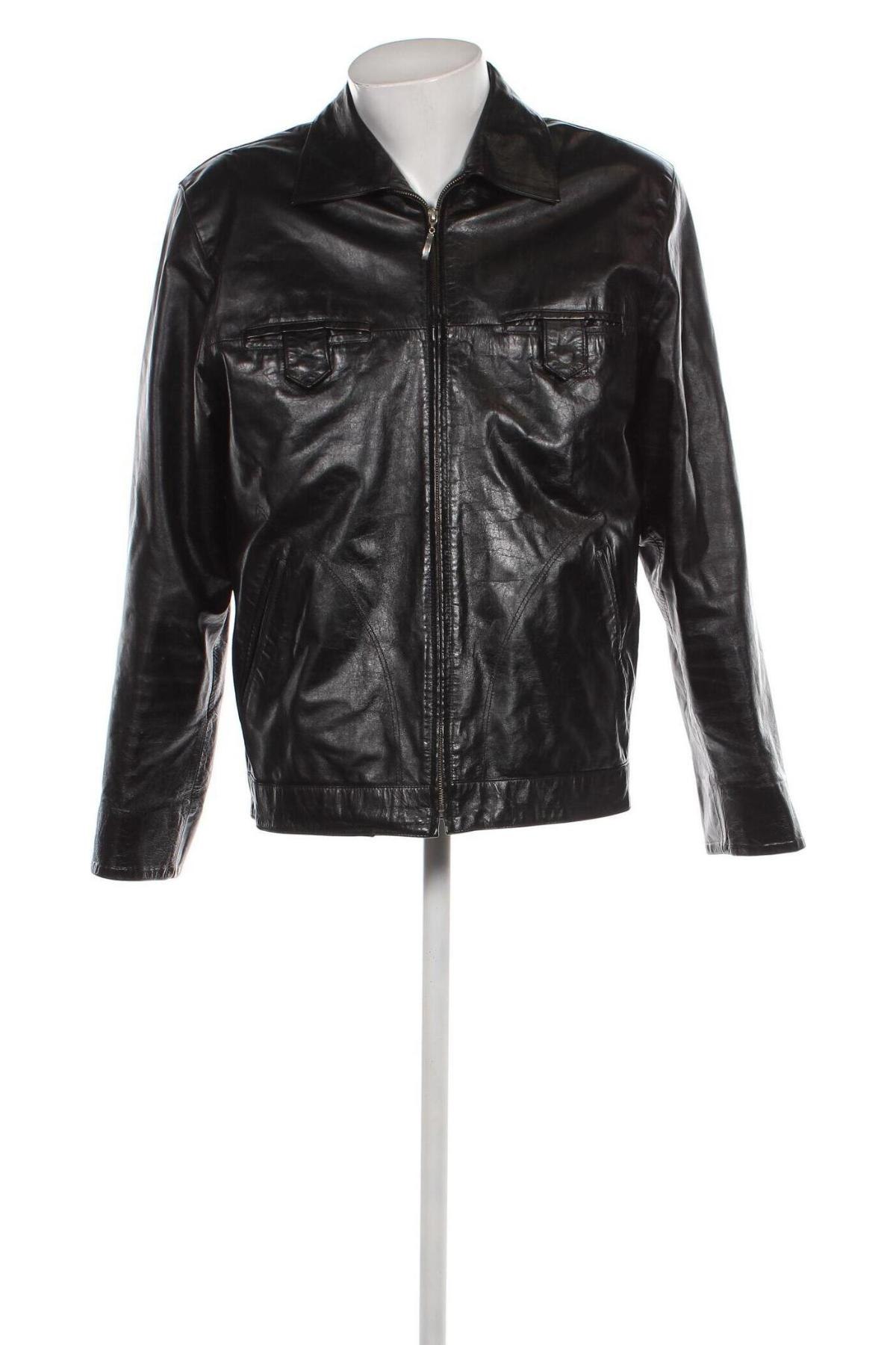 Pánska kožená bunda , Veľkosť L, Farba Čierna, Cena  54,73 €