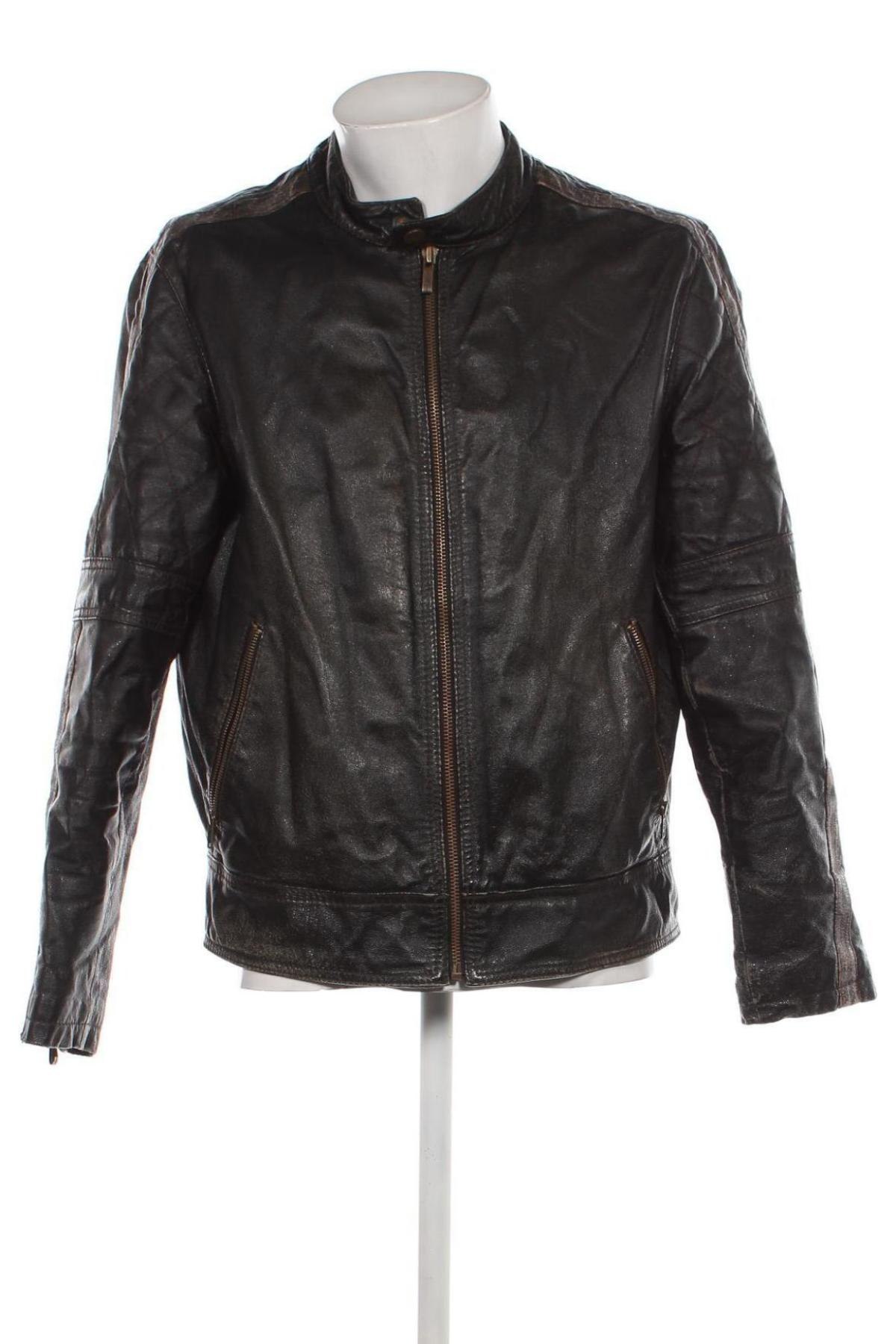 Мъжко кожено яке Wilsons Leather, Размер L, Цвят Кафяв, Цена 191,16 лв.