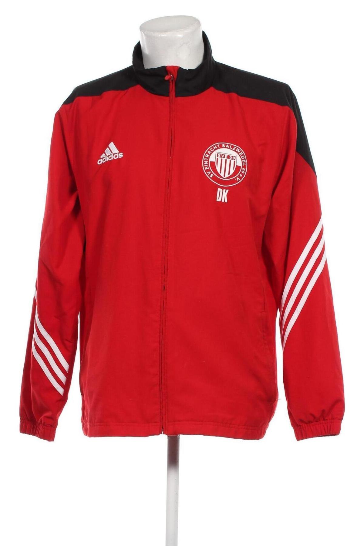 Ανδρική αθλητική ζακέτα Adidas, Μέγεθος XL, Χρώμα Κόκκινο, Τιμή 22,27 €