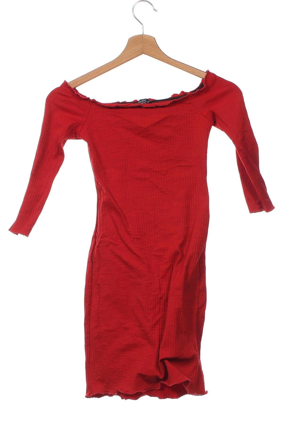 Kleid Bershka, Größe XS, Farbe Rot, Preis € 6,68