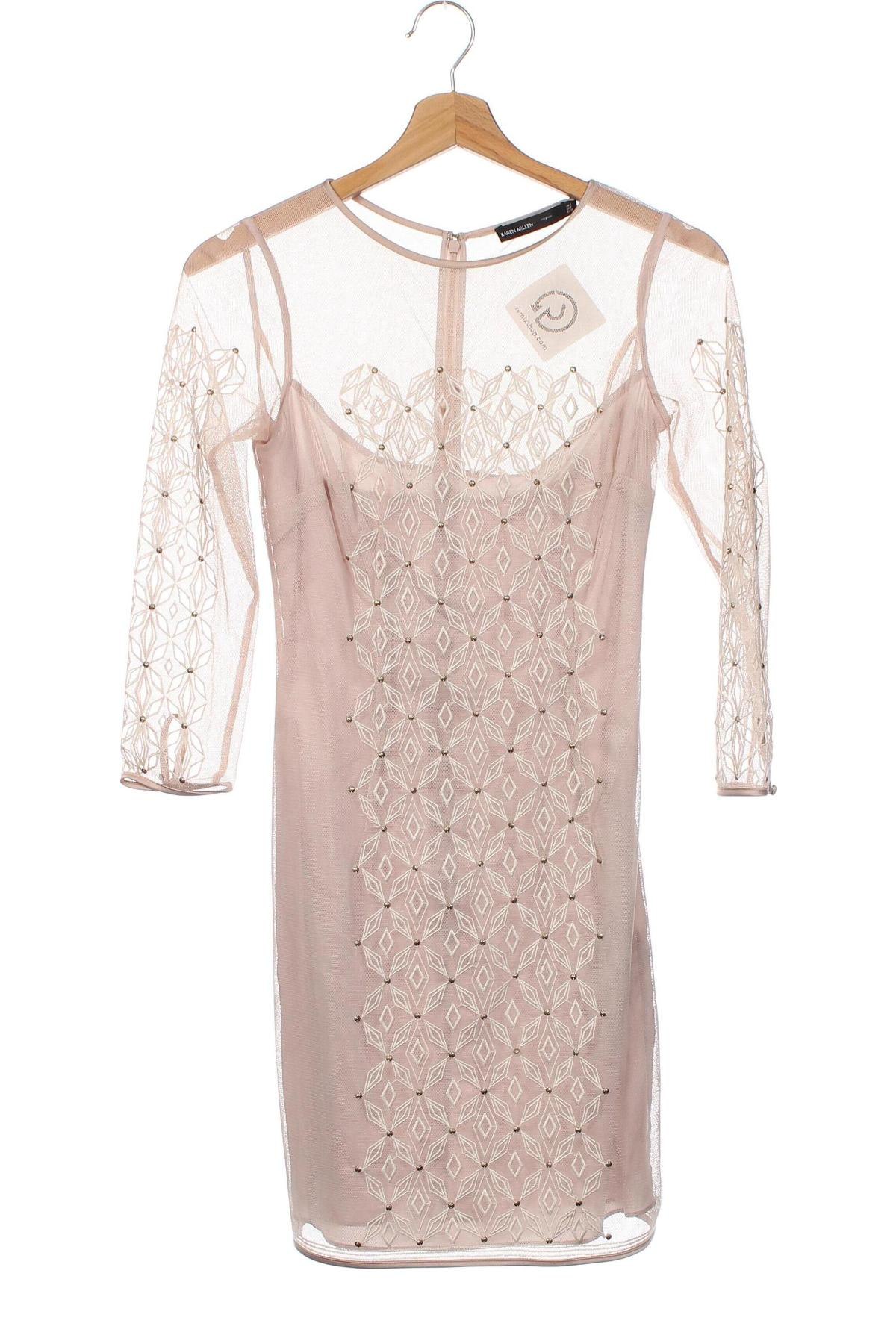 Kleid Karen Millen, Größe XS, Farbe Beige, Preis € 73,60