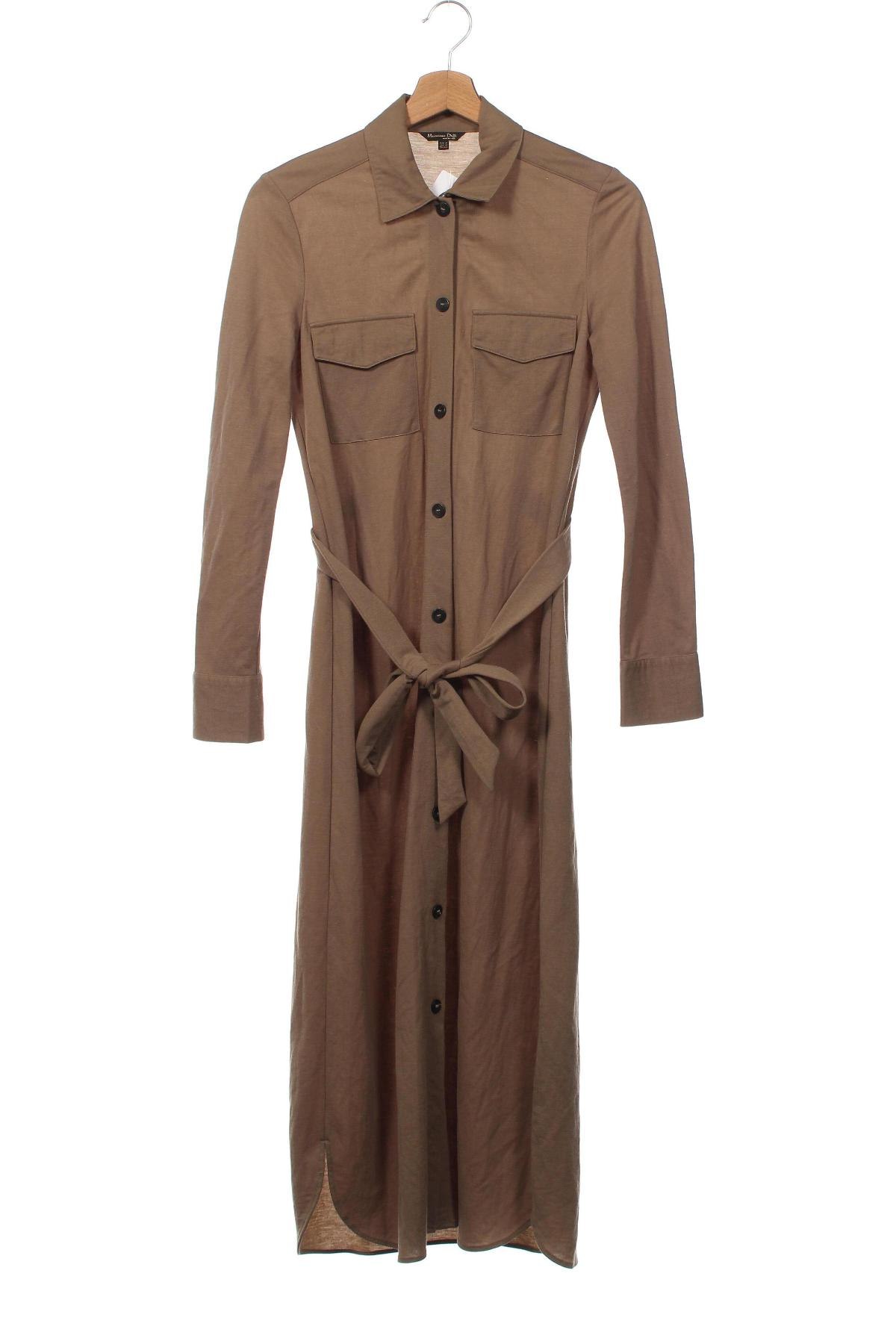 Φόρεμα Massimo Dutti, Μέγεθος XS, Χρώμα  Μπέζ, Τιμή 23,21 €