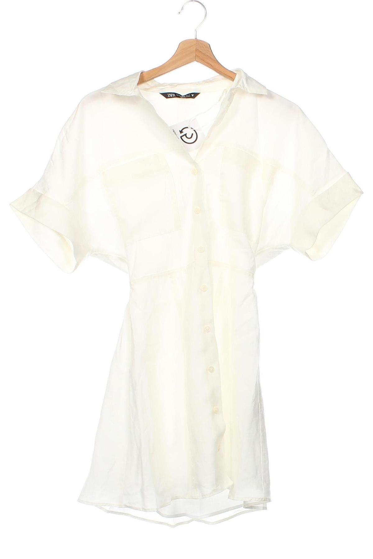 Kleid Zara, Größe XS, Farbe Weiß, Preis € 13,84