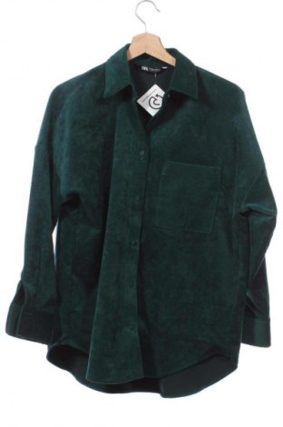 Дамска риза Zara, Размер XS, Цвят Зелен, Цена 27,99 лв.