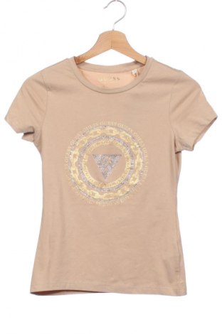 Damski T-shirt Guess, Rozmiar XS, Kolor Brązowy, Cena 165,45 zł