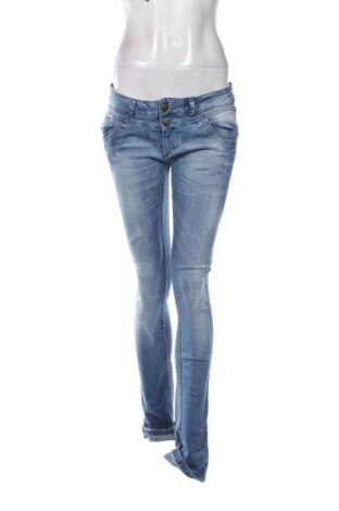 Blugi de femei Fishbone, Mărime L, Culoare Albastru, Preț 73,98 Lei