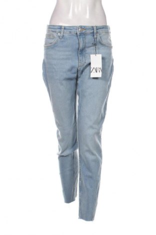 Дамски дънки Zara, Размер XL, Цвят Син, Цена 62,99 лв.