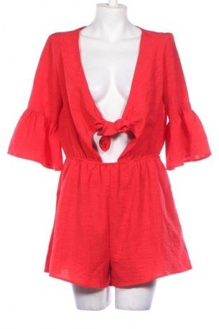 Kurzer Damenoverall Listicle, Größe L, Farbe Rot, Preis € 33,99