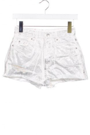 Дамски къс панталон Pull&Bear, Размер XS, Цвят Сребрист, Цена 18,82 лв.