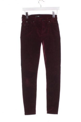 Дамски панталон 7 For All Mankind, Размер XS, Цвят Червен, Цена 172,99 лв.